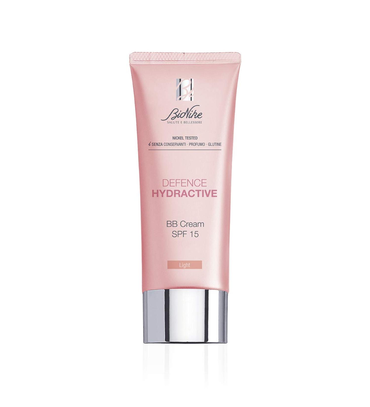 Bionike Defense Hydractive BB Cream Light - Moisturizing & Protective for Sensitive Skin | Natural Shine & Smooth Finish - Buy Online on GoSupps.com