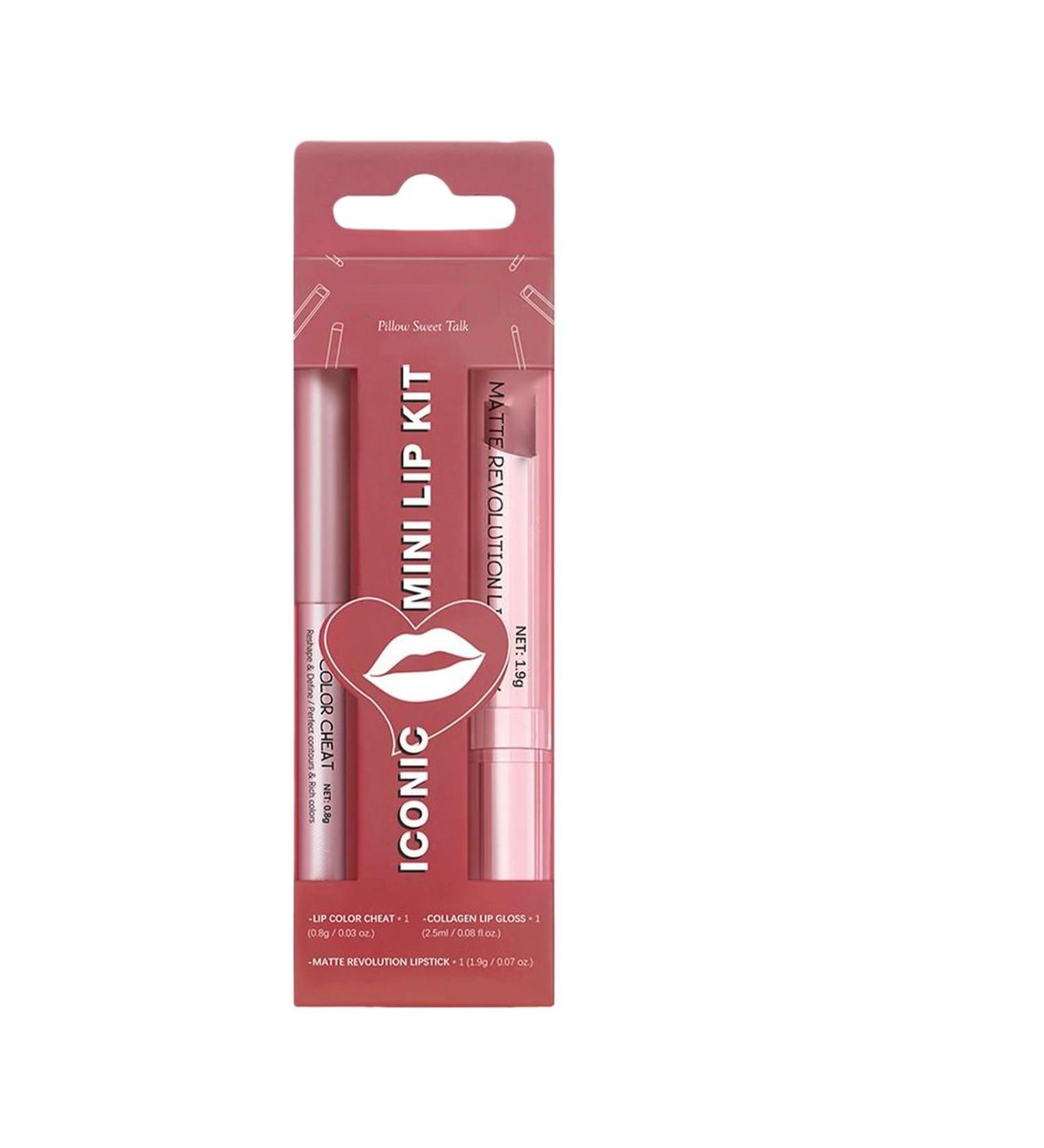 Lip Liner and Lipstick Set Long Lasting Makeup Set NonSmearing Makeup Lip Gloss for Women and Girls for Daily Use Night Party Date Travel 2 - Buy Online on GoSupps.com