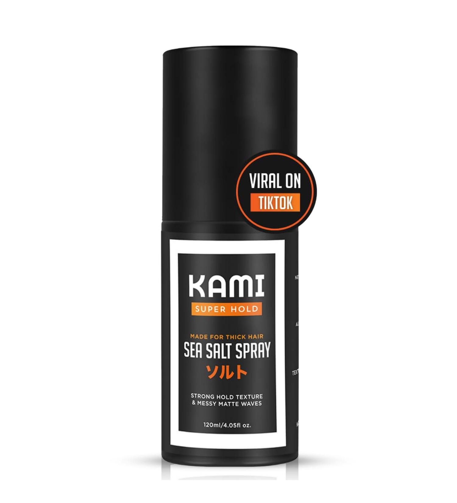 Kami Sea Salt Hair Spray Strong Hold Texturizing Spray for Thick Hair Natural Beach Waves & Volume Premium Spray for Messy Waves & Extra Hold - Buy Online on GoSupps.com