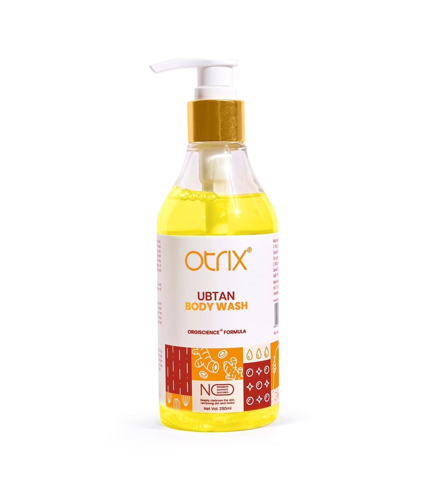 Natural Skin Brightening Shower Gel with Turmeric & Saffron | Deep Cleansing & Hydrating Body Wash for Men & Women | Paraben-Free 290ml - Buy Online on GoSupps.com