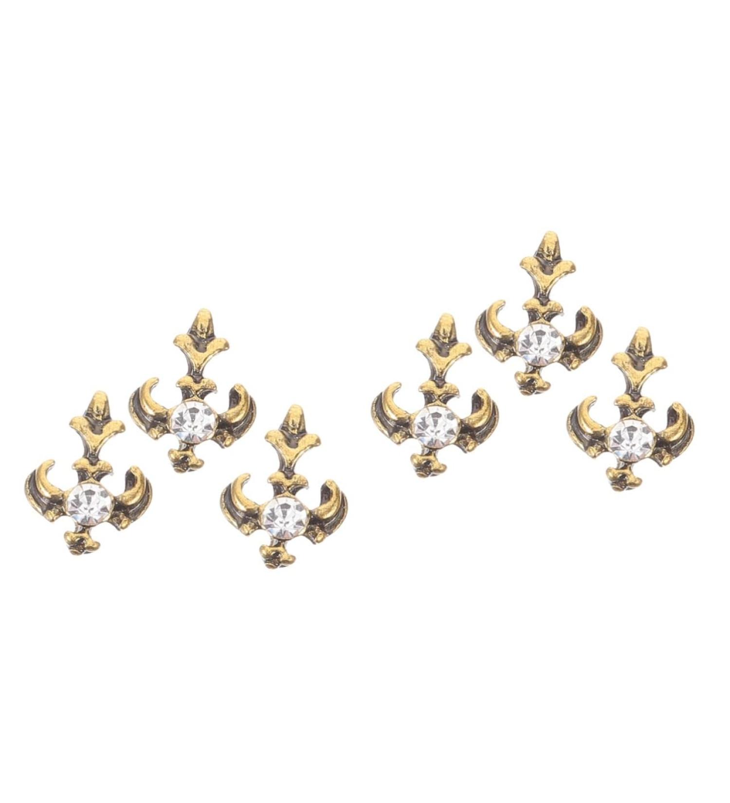 PACKOVE Tooth Gems Kit 6 Pcs Retro Retro Decor Vintage Decor Costume Supplies Metal Cosplay Crystal Stone Dental Tooth Jewels - Buy Online on GoSupps.com