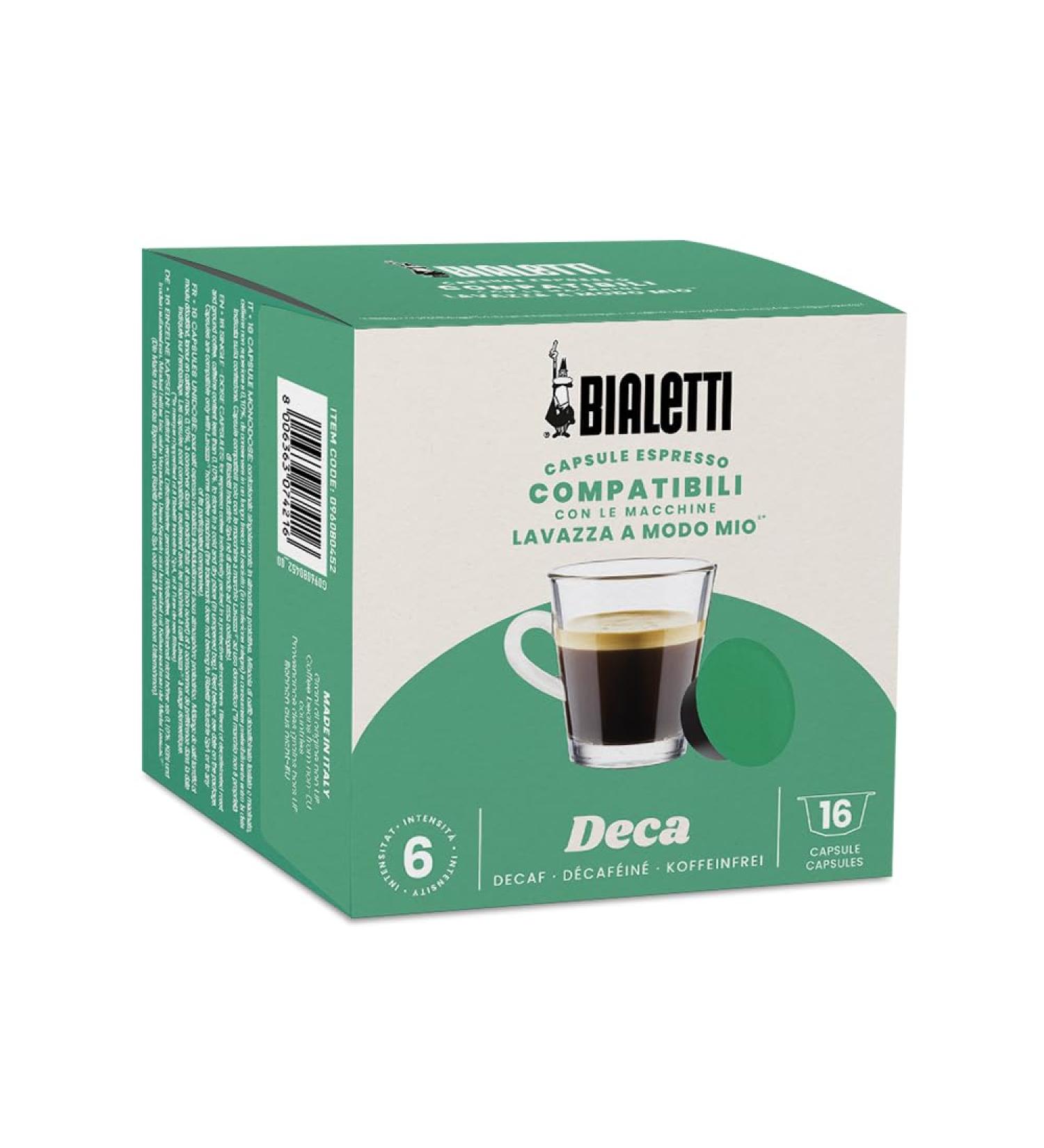 Bialetti Caf Capsules compatibles Lavazza - D caf in - 16 Capsules - Buy Online on GoSupps.com