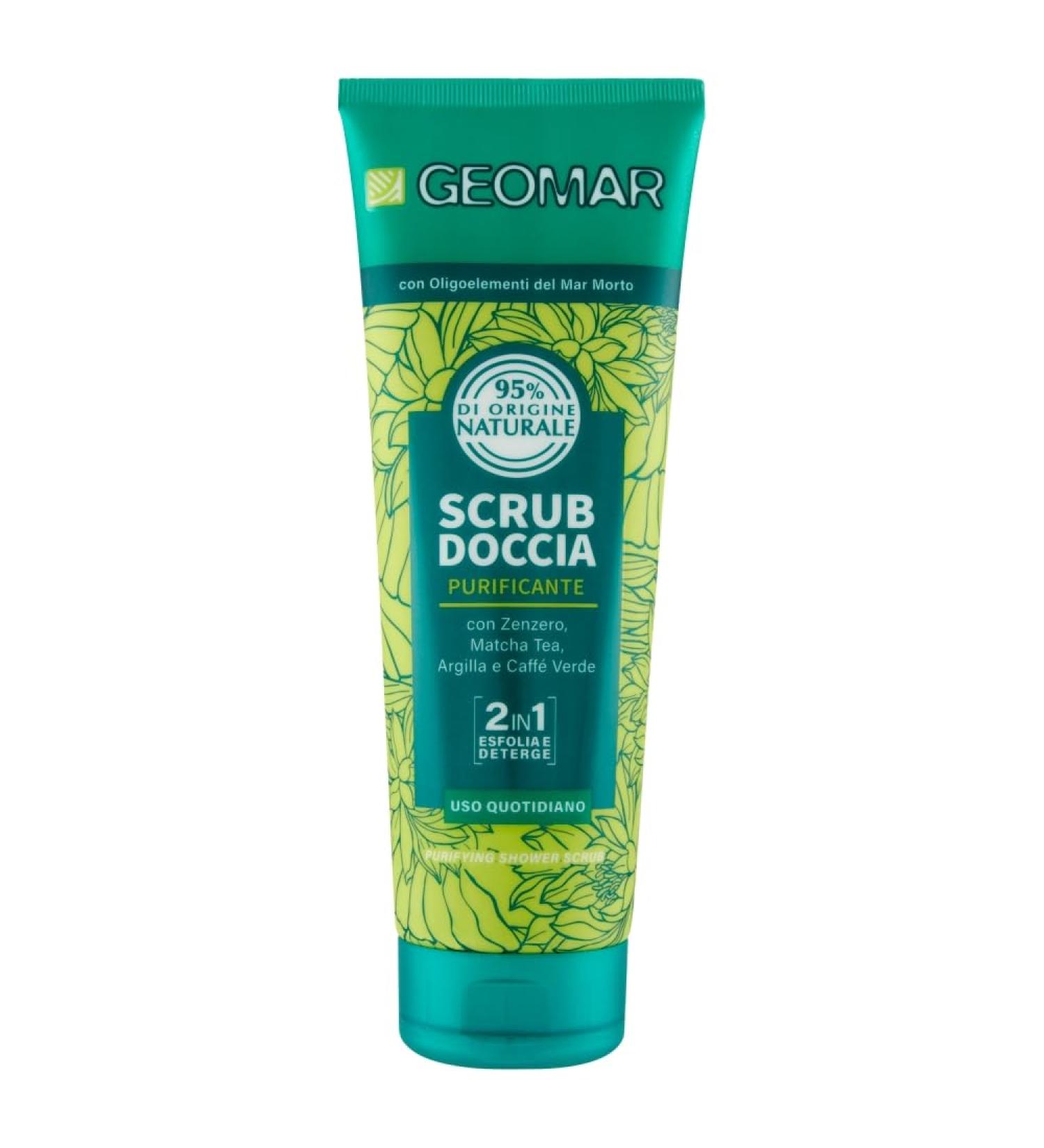 GEOMAR | Exfoliating by Ducha Purifying 2 in 1 Exfolia y Limpia Uso Diario 95% Natural Origin F rmula Vegana Dermatol gicamente Testado Made in Italy 250 ml - Buy Online on GoSupps.com