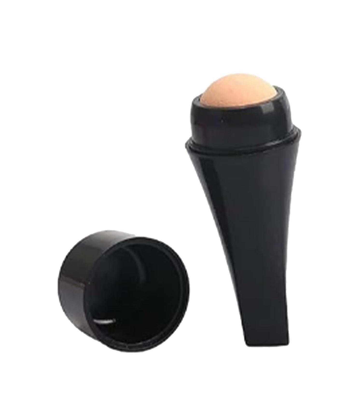 Volcanic Stone Facial Roller - Portable & Reusable Oil Absorbing Roller for Eco-Friendly Skin Care (Black - Buy Online on GoSupps.com