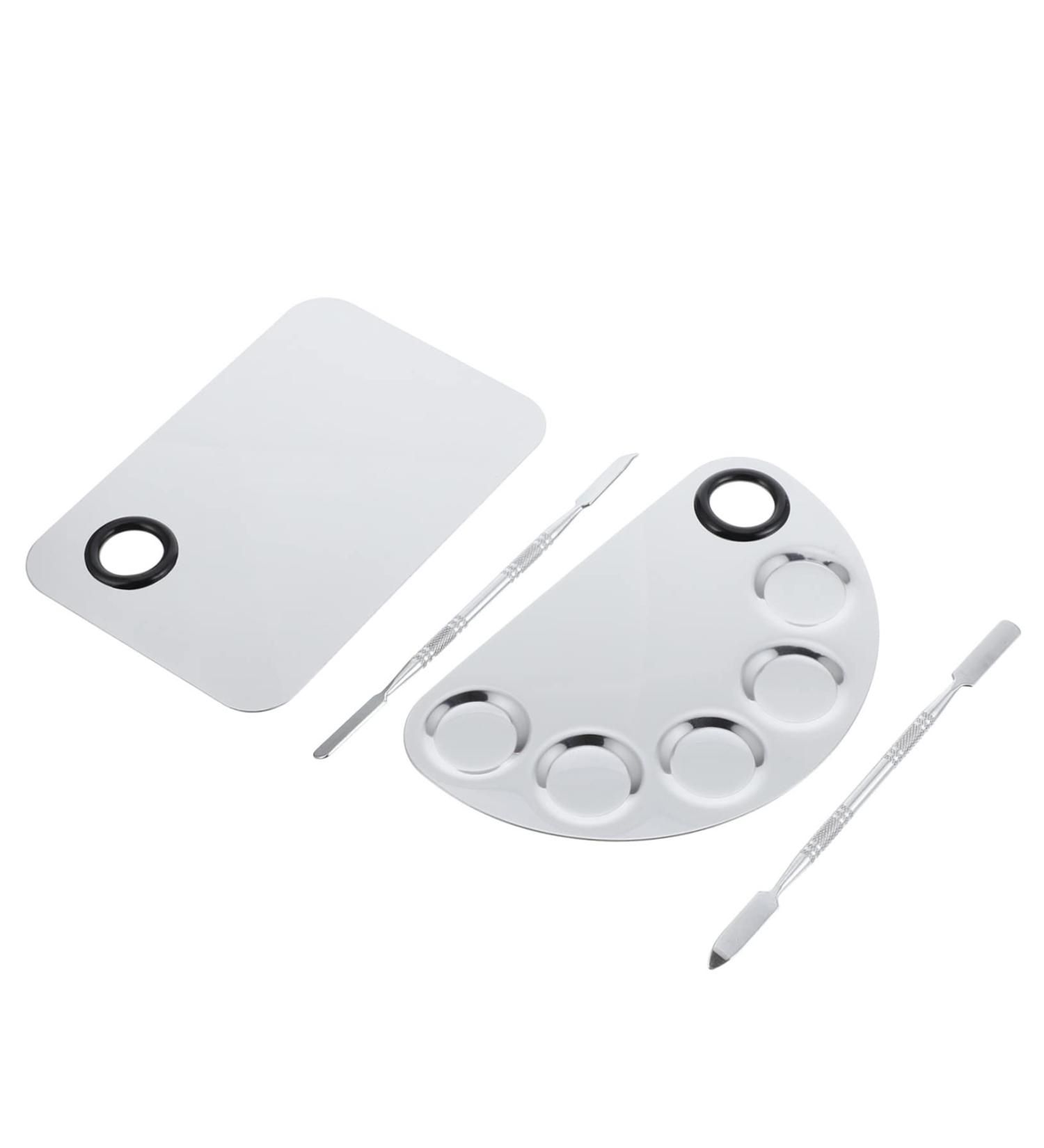 2ensembles Stainless Steel Color Palettes Makeup Tools Cosmetic Palettes for Mixing Foundation Lipstick Concealer Paint Etc - Buy Online on GoSupps.com