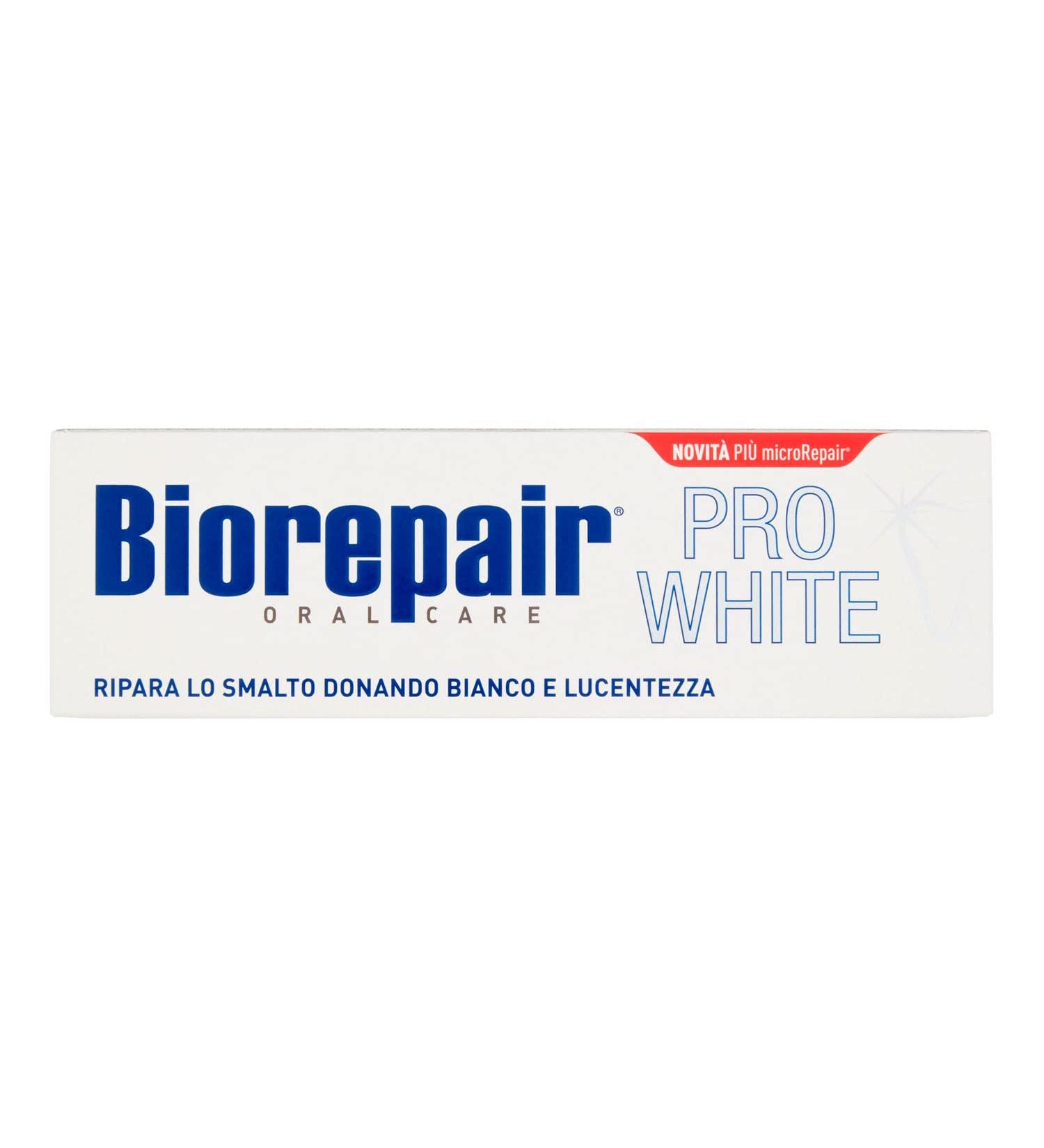 Biorepair Pro White Whitening Toothpaste | 2.5fl.oz 75ml | Enhanced with More MicroRepair - Buy Online on GoSupps.com