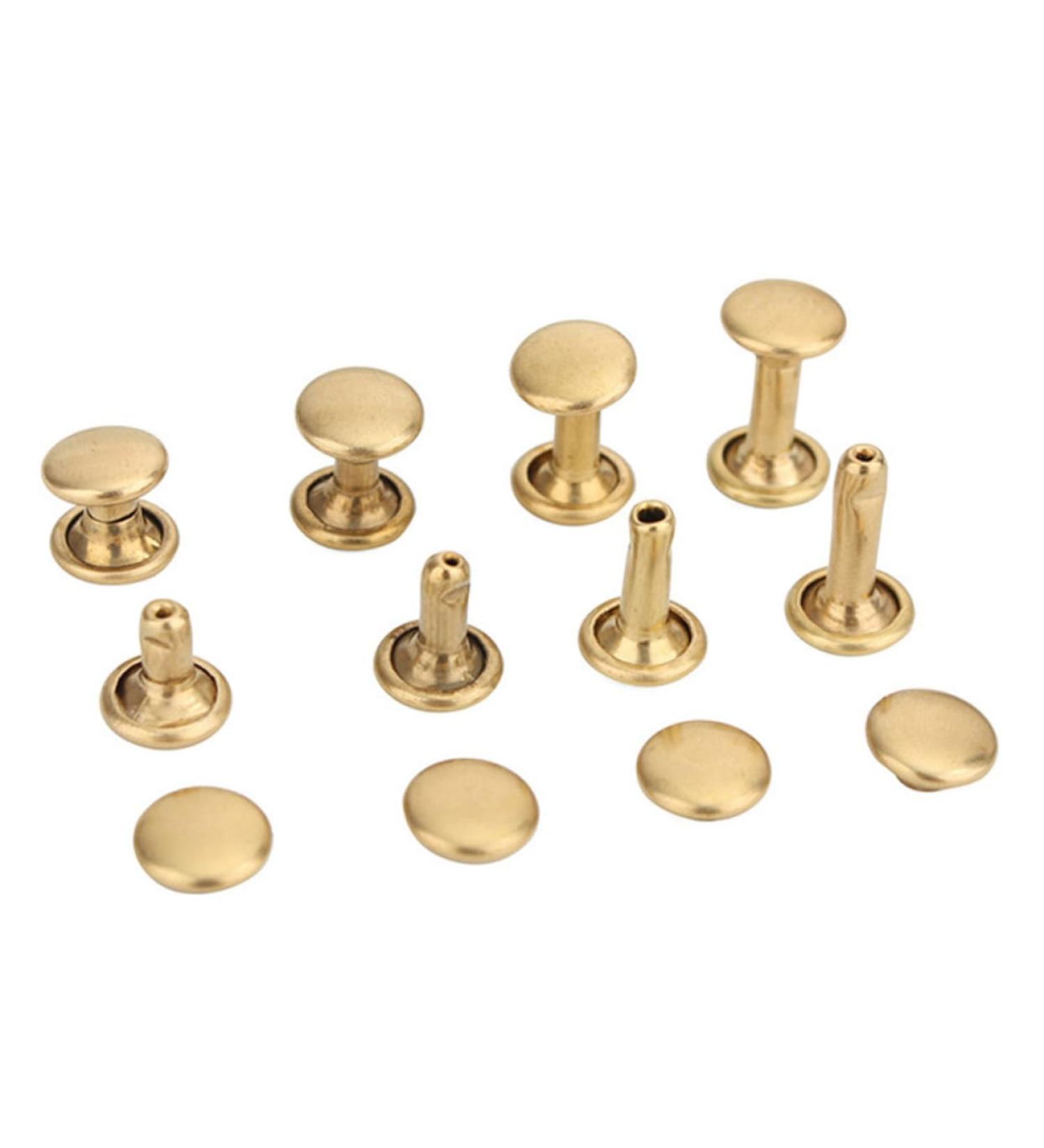 NUOBESTY 40 Sets Rivet Helix Stud Digital Food Scale Studded Belt Studs for Leather Repair Double Sided Brass - Buy Online on GoSupps.com