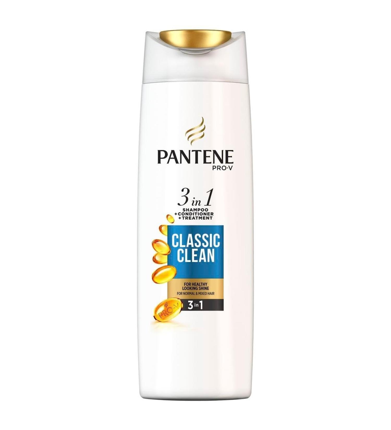 Pantene Pro-V Classic Clean 3-in-1 Shampoo for Normal to Combination Hair - Buy Online on GoSupps.com