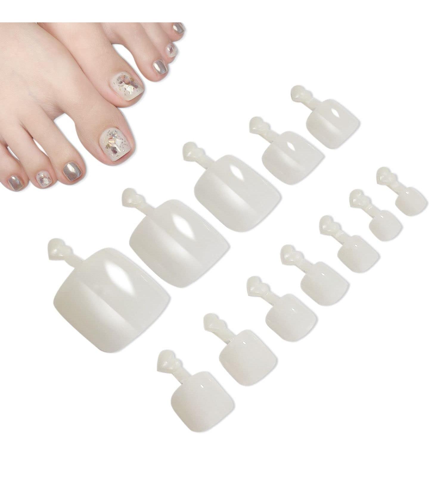 600pcs Natural Short Square Artificial Toenails - 12 Sizes for Women & Girls | International Shipping Available - Buy Online on GoSupps.com