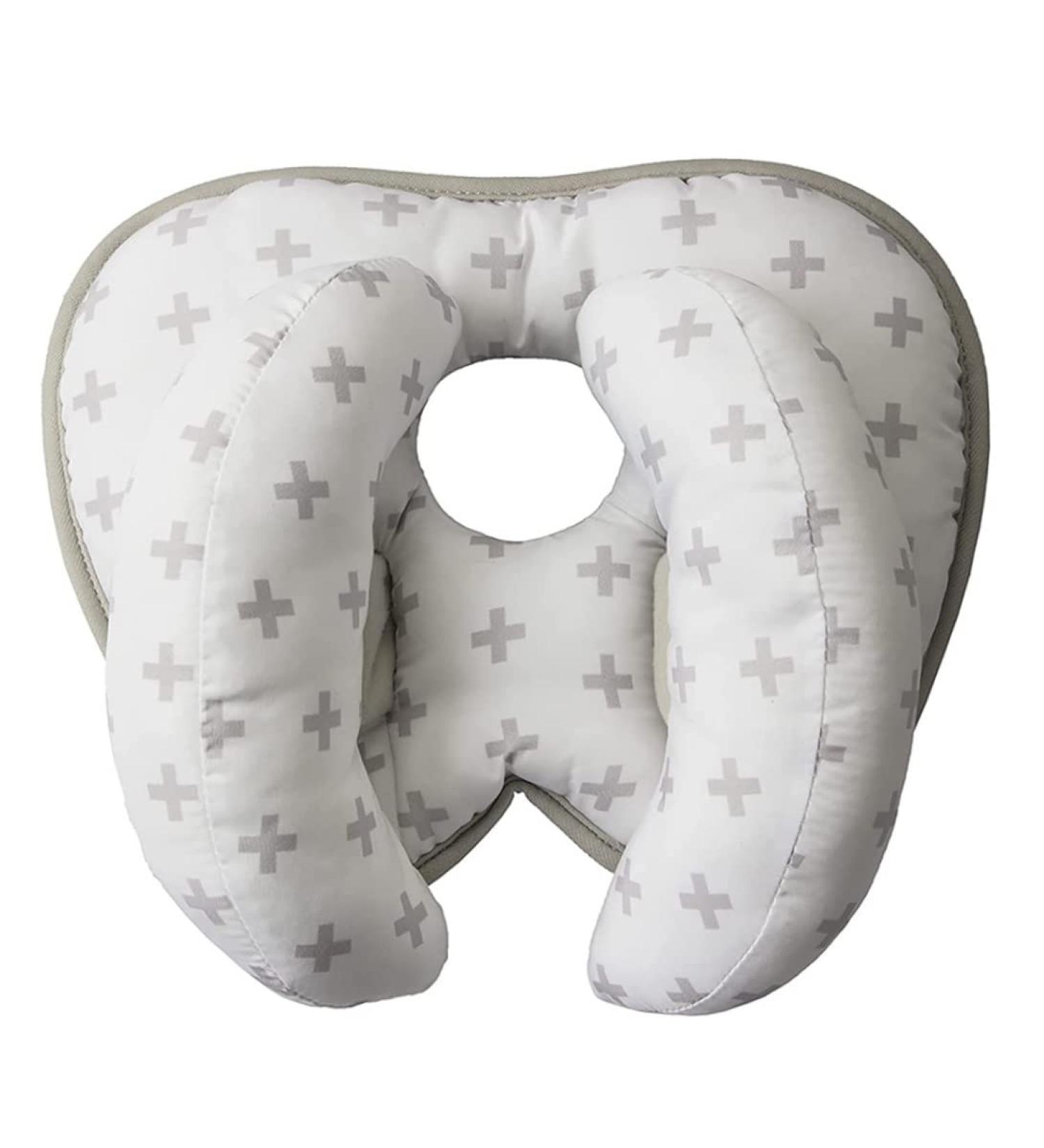 Adjustable Baby Neck Pillow - Cartoon U-Shaped Support for Car Seat & Stroller - White - Buy Online on GoSupps.com