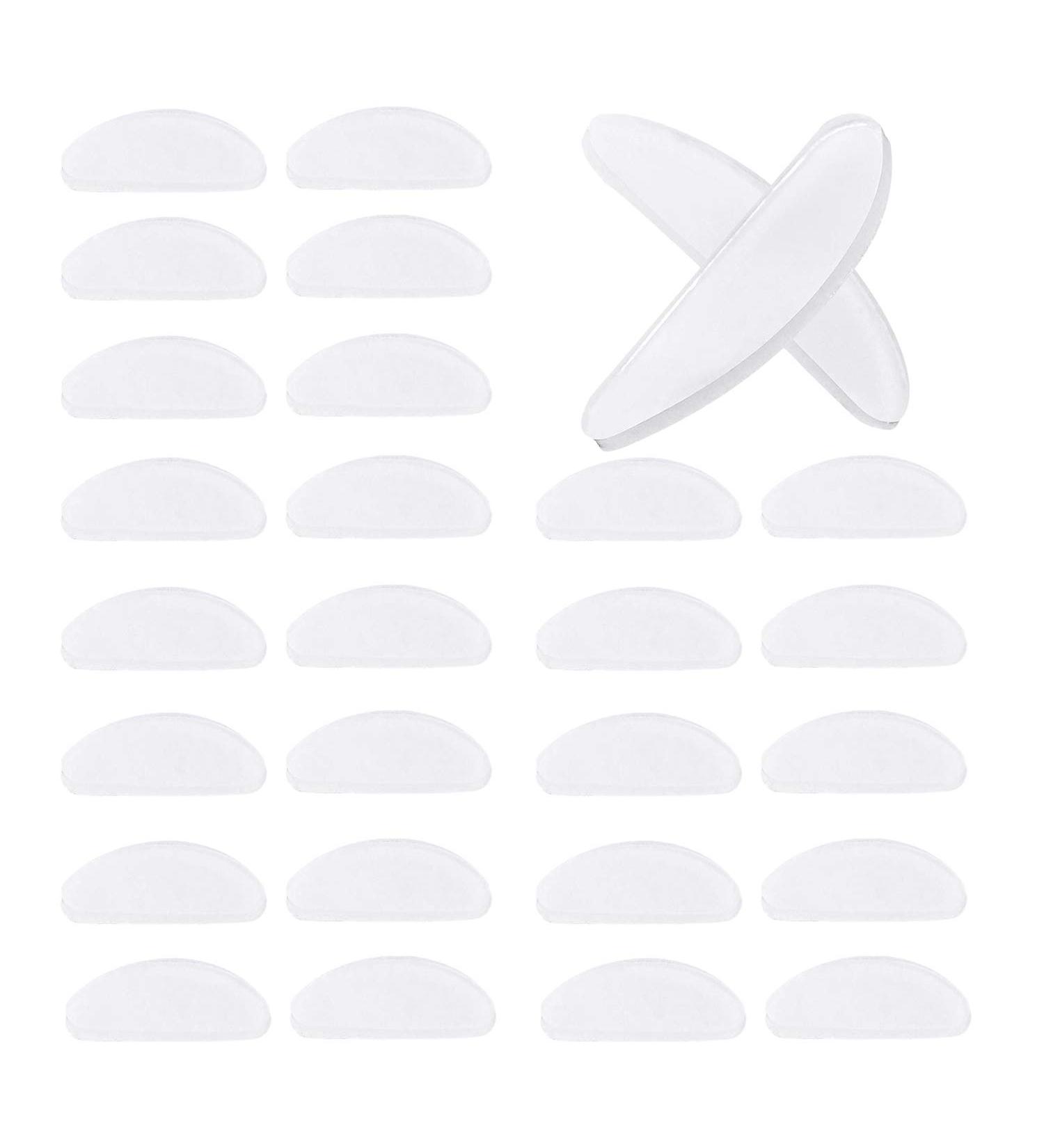 Vrttlkkfe 18 Pairs Silicone Anti-Slip Glasses Nose Pads & Glue - Transparent 1.5mm for Enhanced Comfort & Stability - Buy Online on GoSupps.com