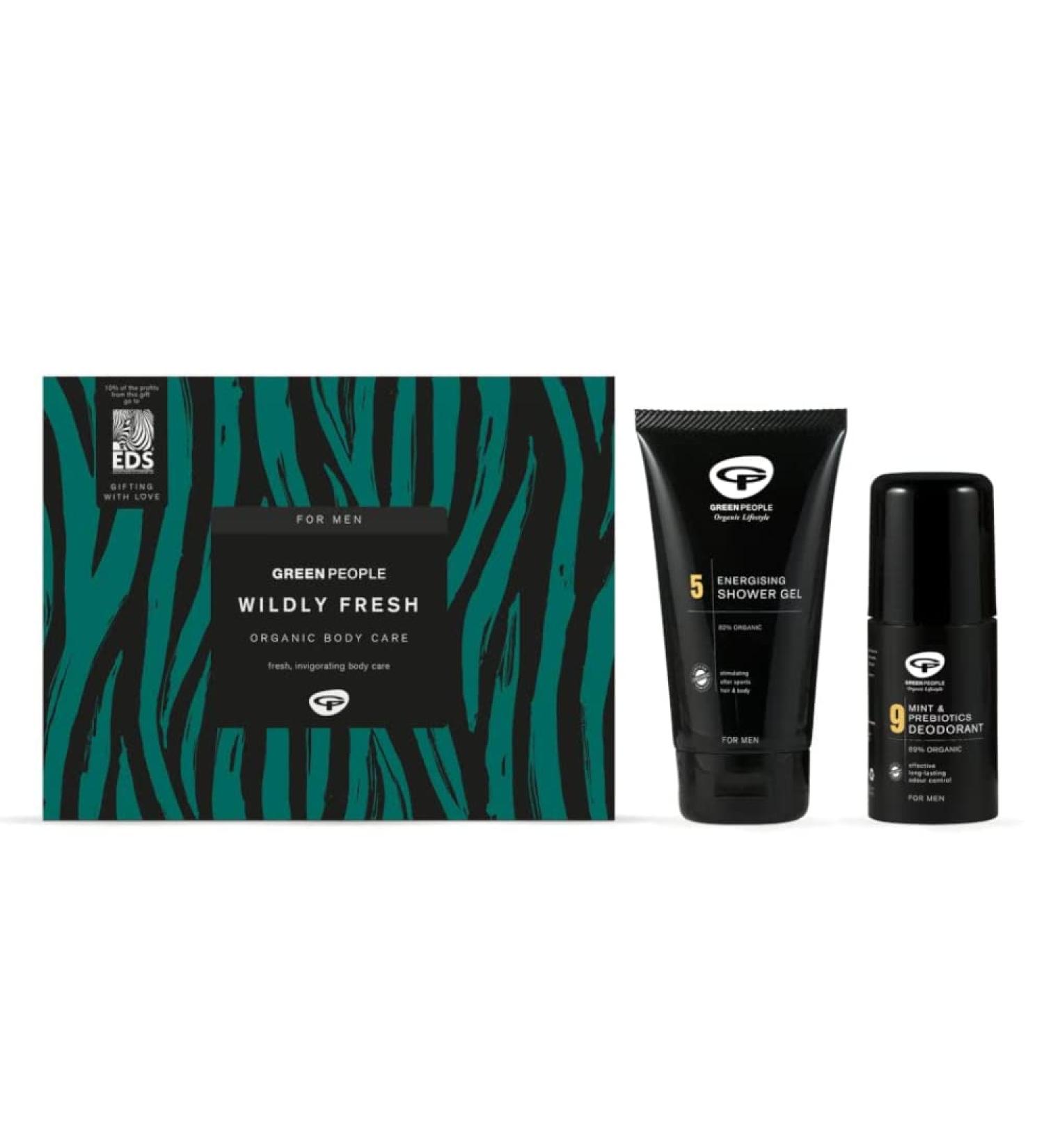 Green People for Men Wildly Fresh Skin Care Duo| Natural & Organic Men s Body Wash & Deodorant Gift Set | Refreshing Cooling Mint | SLS Free Paraben Free & Ethanol Free | Cruelty Free & Vegan - Buy Online on GoSupps.com