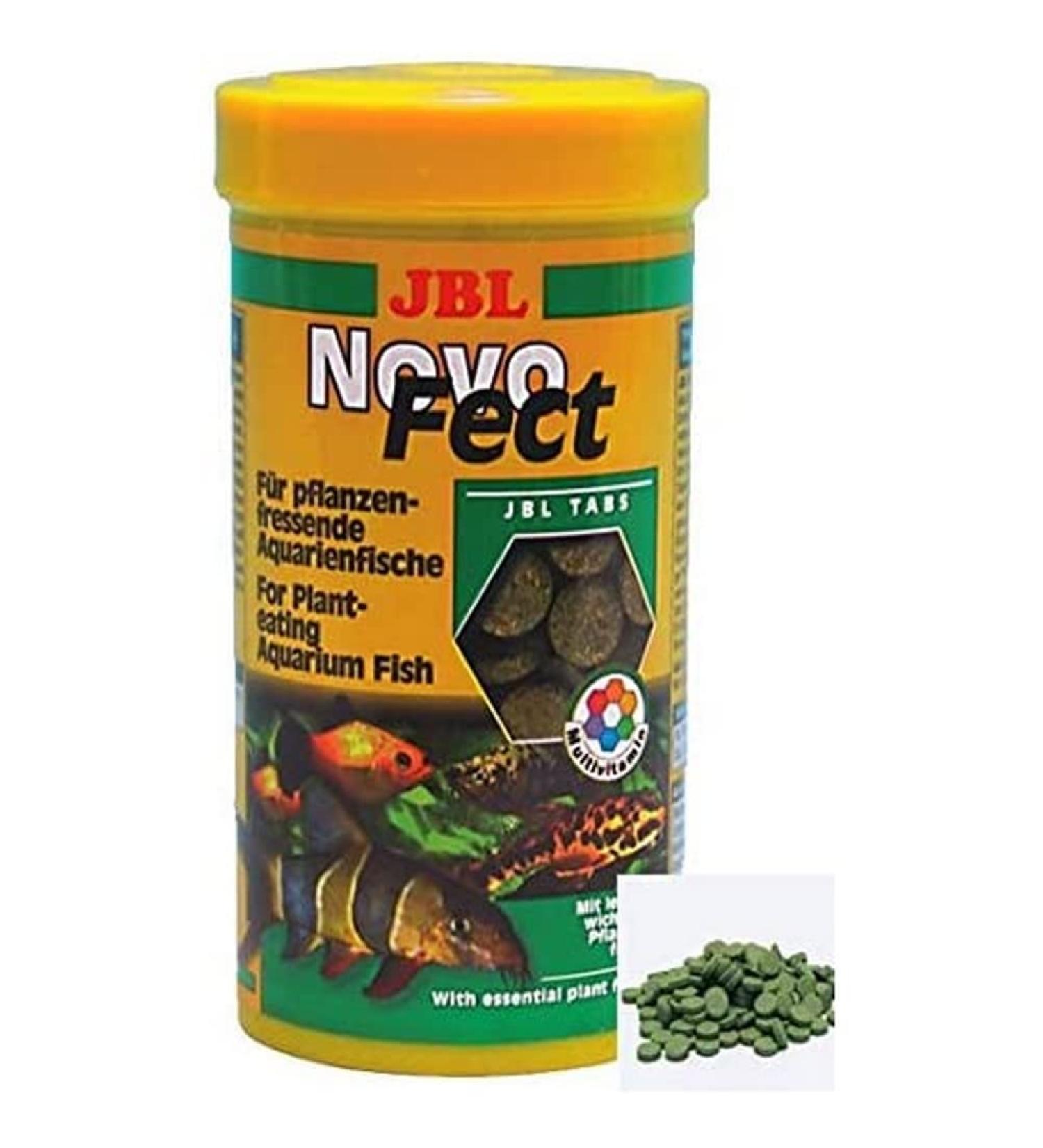 JBL NovoFect 30247 Complete Food for Herbivorous Aquarium Fish - 100 ml Tablets | International Shipping Available - Buy Online on GoSupps.com