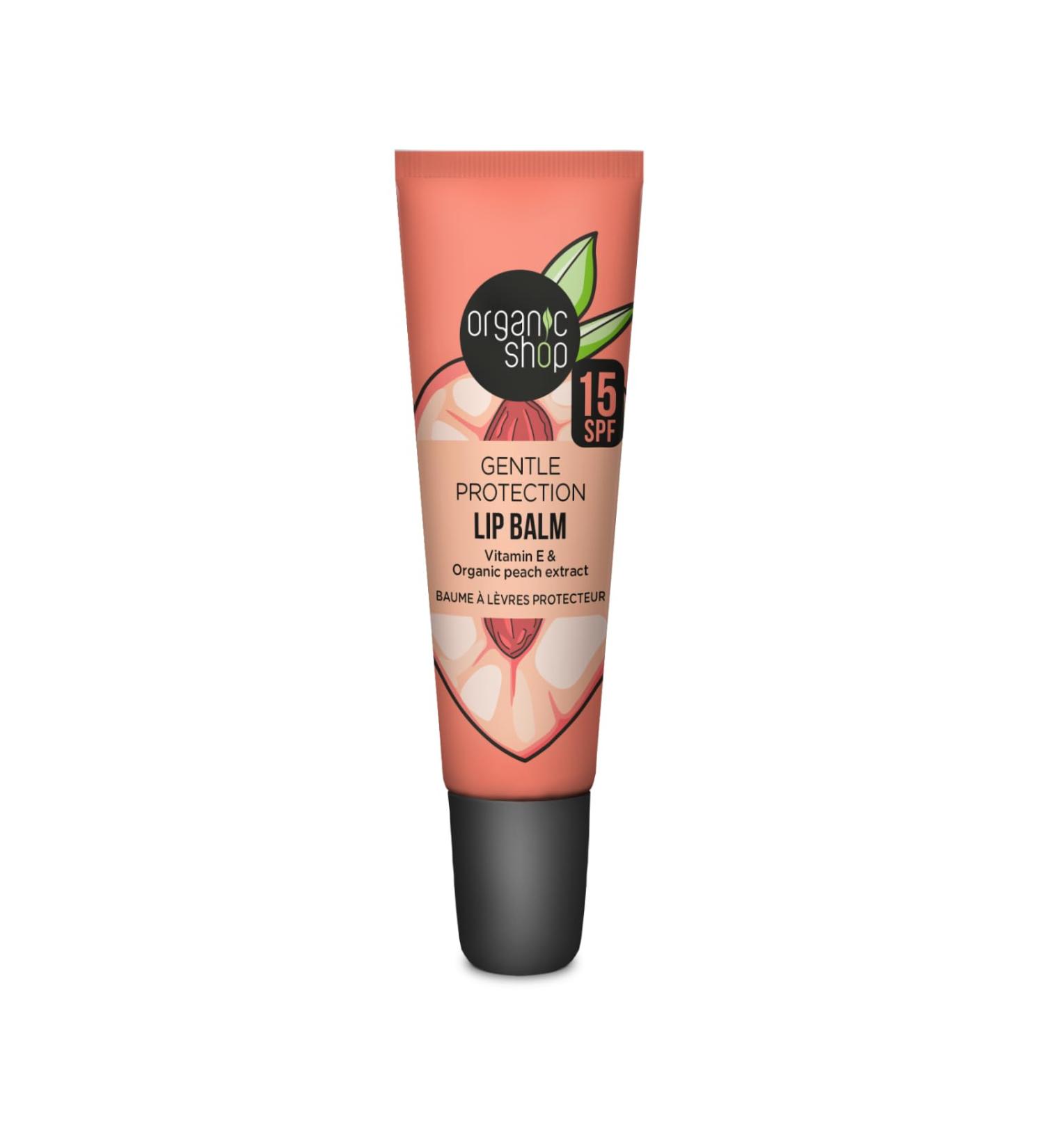 Gentle Protection Vitamin Booster Lip Balm SPF 15 - Nourishing Vitamin E & Peach Extracts 10ml | Buy Online for Worldwide Shipping - Buy Online on GoSupps.com