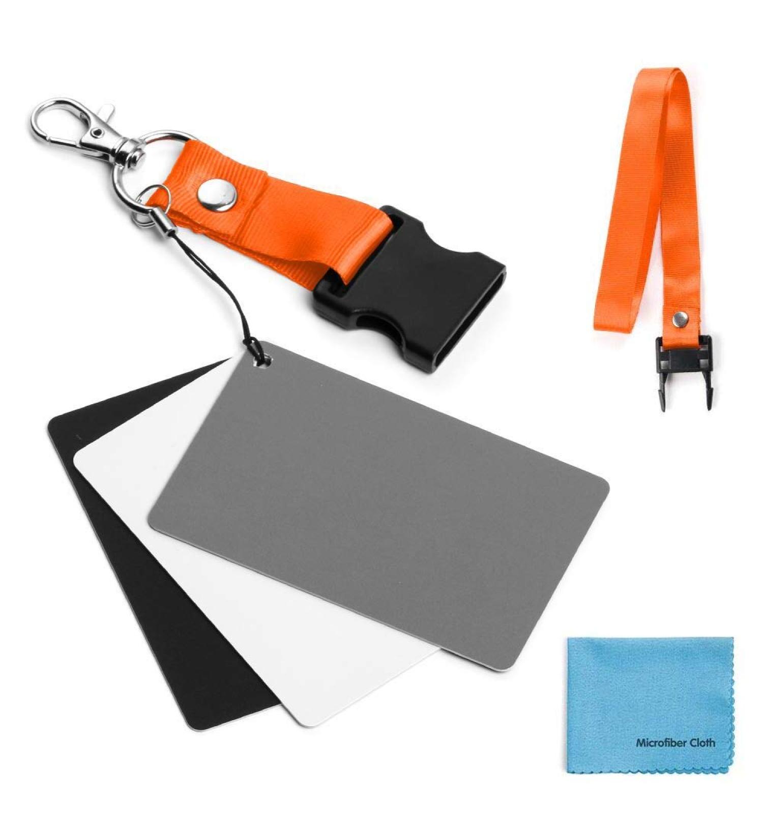 Sedremm 3-in-1 Grey Card White Balance Set for Exposure Photography - Color Correction Tool for Video DSLR and Film with Cleaning Cloth - Buy Online on GoSupps.com