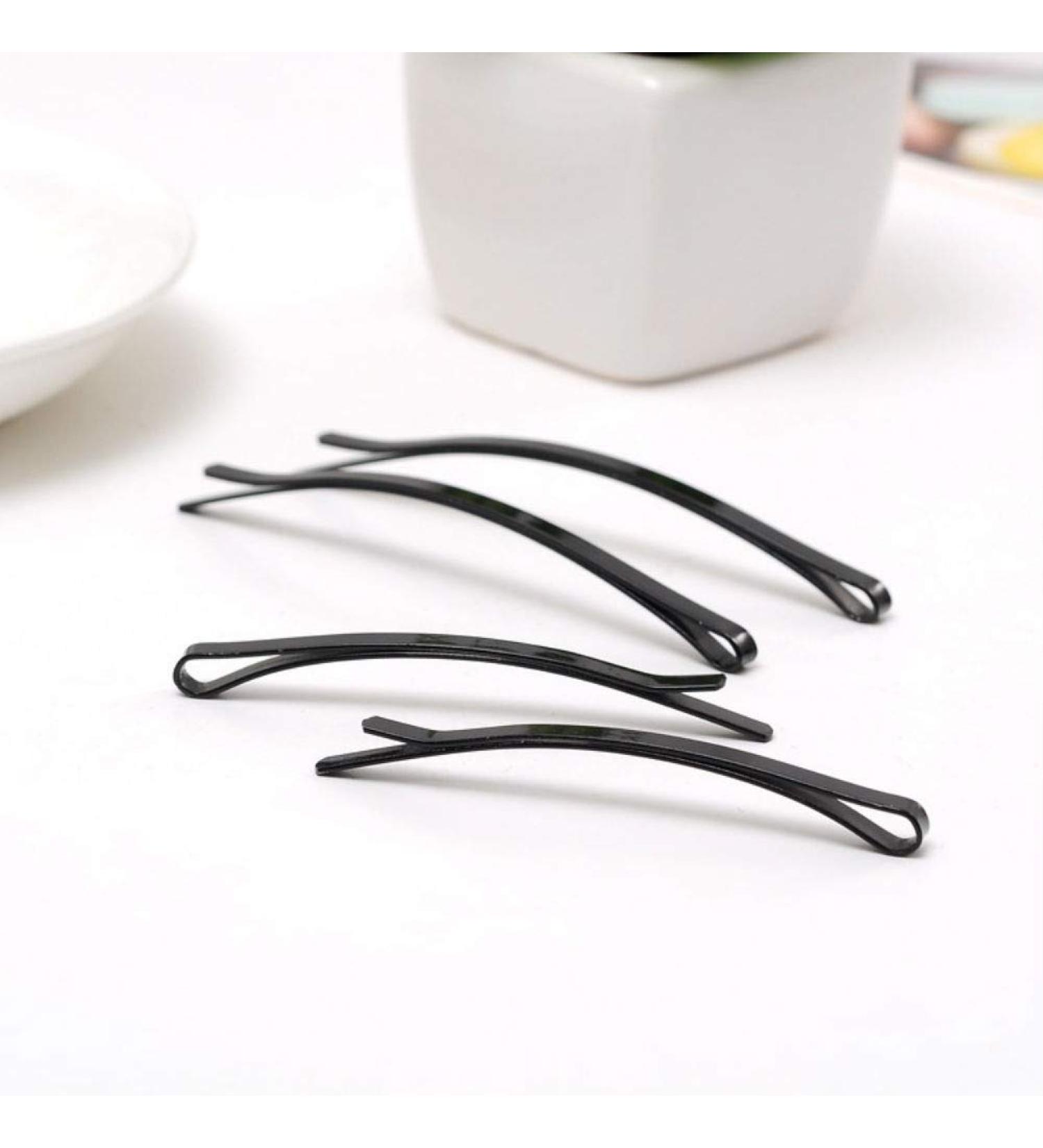 24 Pieces Black Metal Bobby Pins Set for Women - Hair Clips for DIY Hairstyles - Large and Small Hair Grips - Buy Online on GoSupps.com