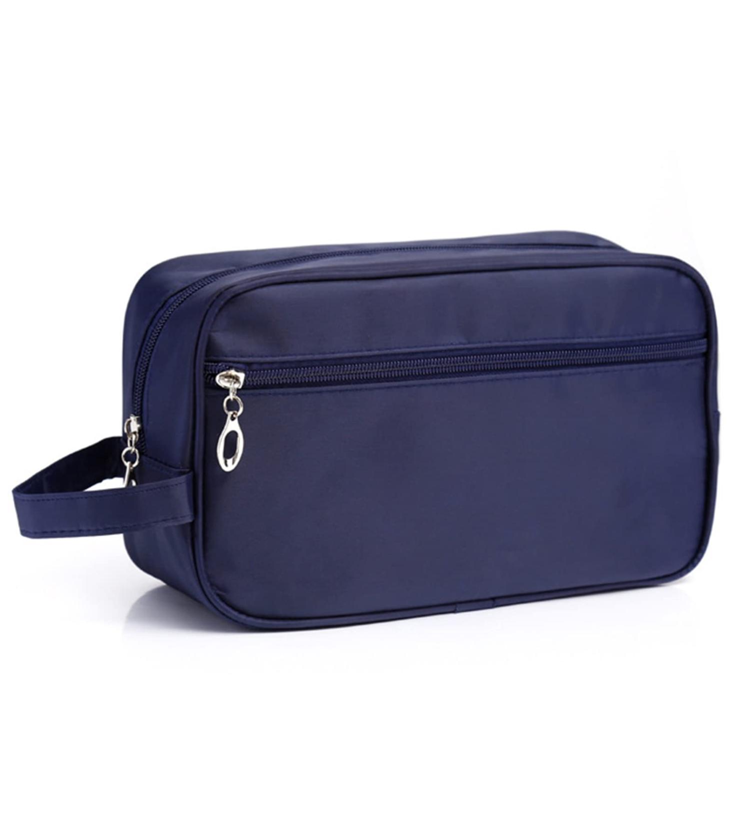 FITDON Men's Waterproof Toiletry Bag - Portable Travel Shaving Dopp Kit in Blue - Buy Online on GoSupps.com