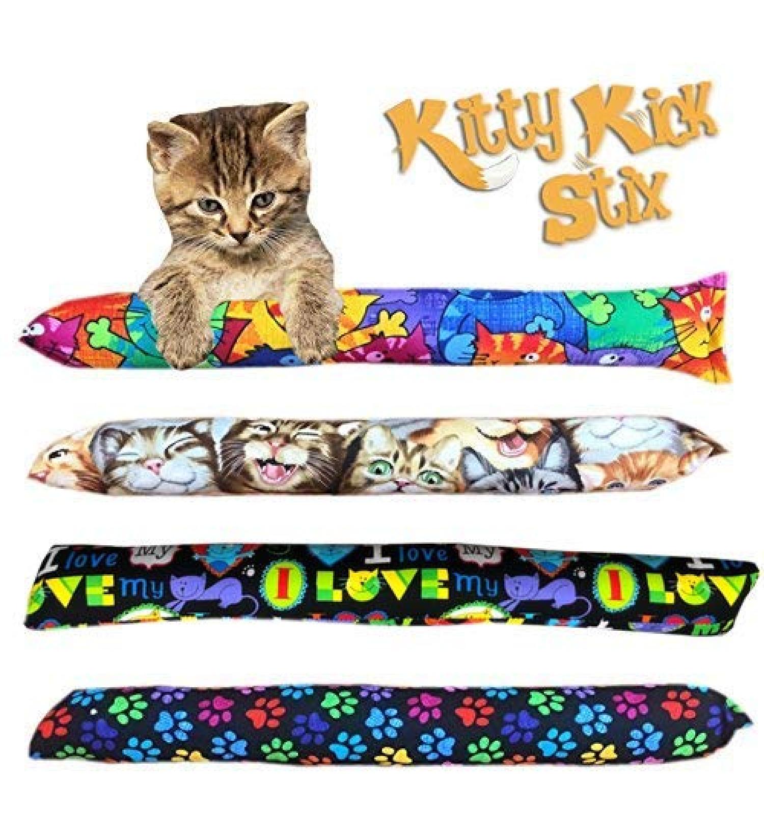 Kitty Kick Stix 15 Original Catnip Kicker Toy (Set of 2) - Made in USA - Mystery Flavor - Buy Online on GoSupps.com