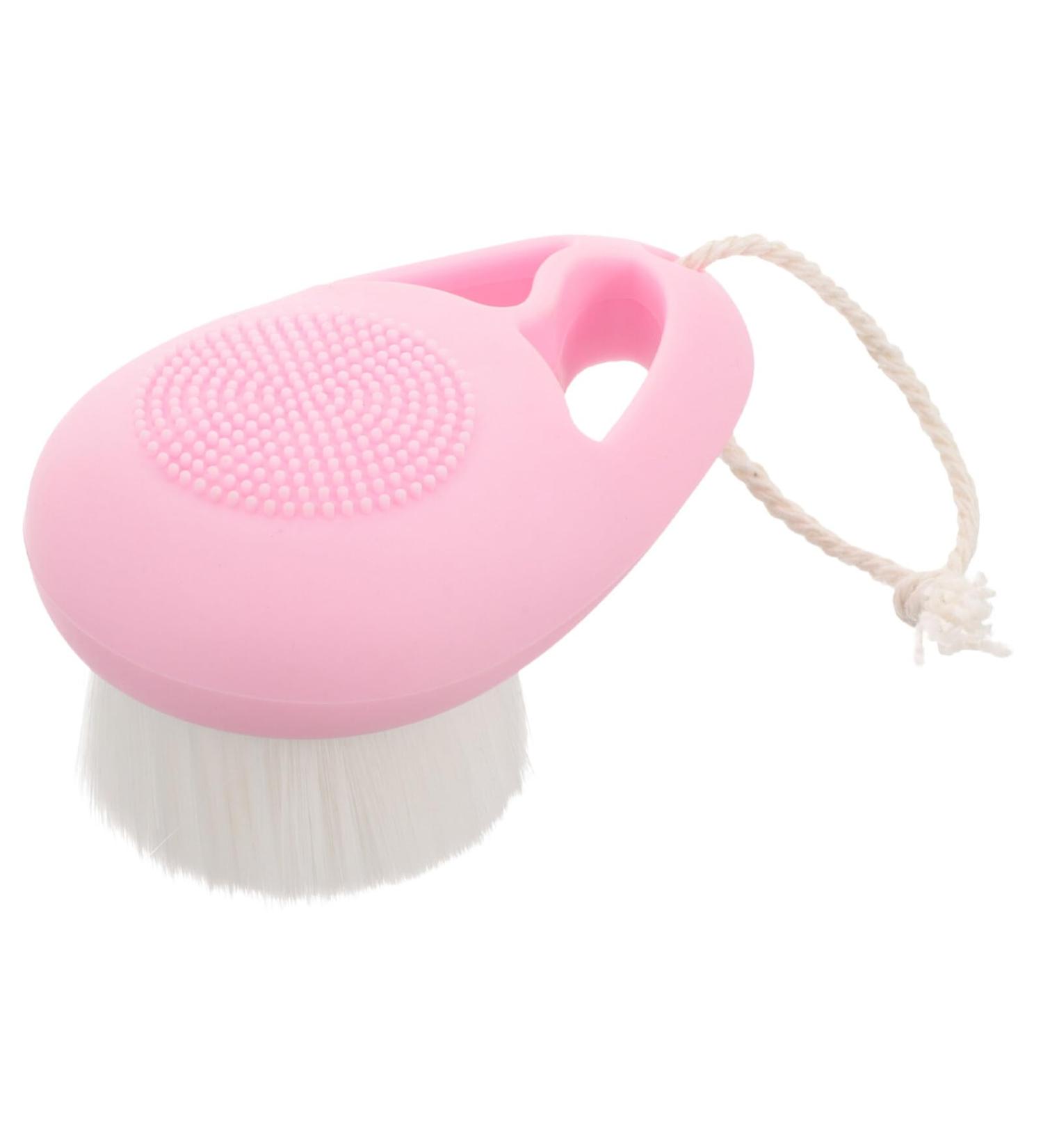 Beavorty double sided face brush face scrubber face cleansing brush facial brush facial wash brush face brush exfoliator facial cleansing brush soft artificial fiber cleaning brush - Buy Online on GoSupps.com