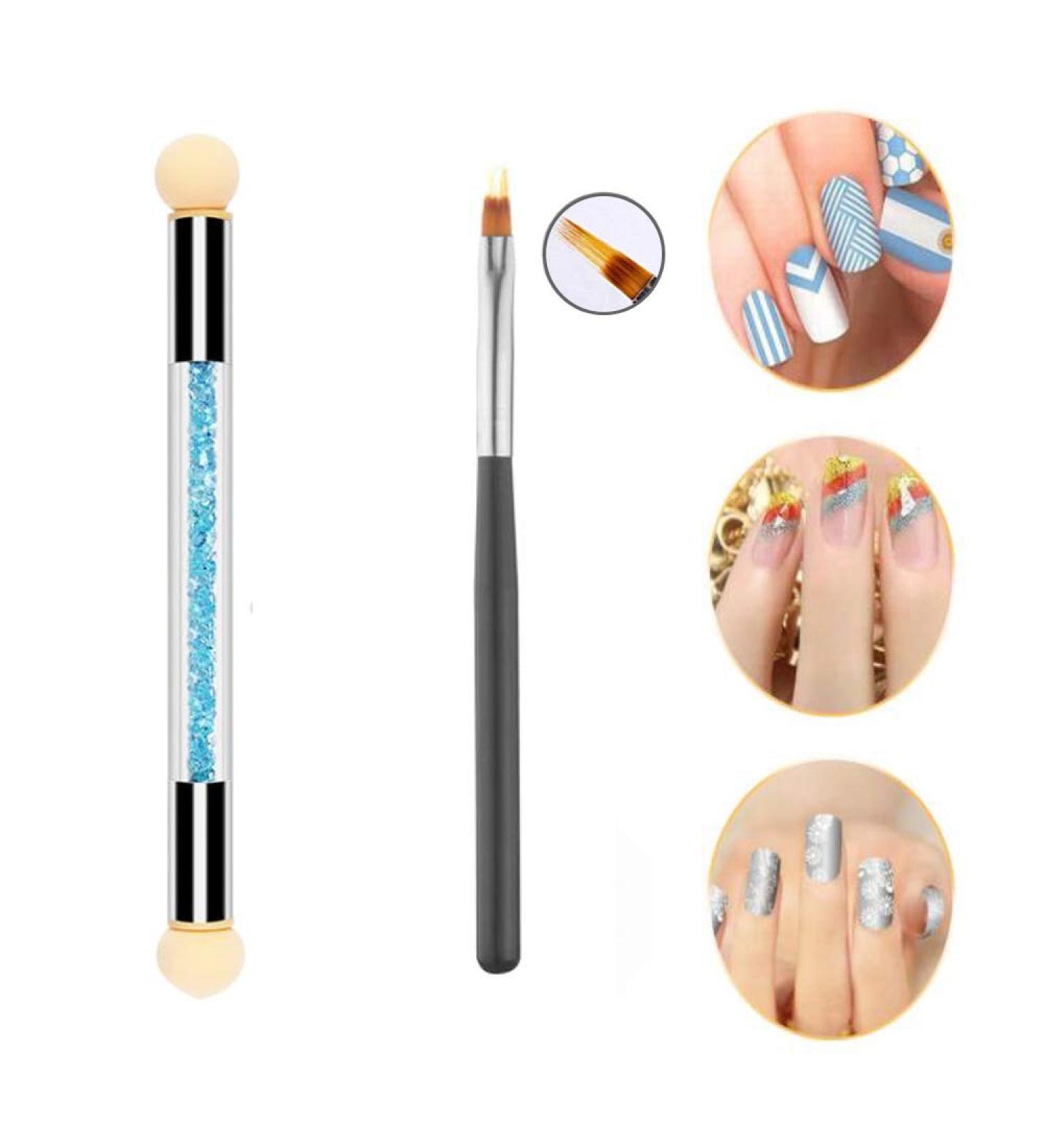 Shop 2 Ombre Brushes Ombre Sponge Brush Baby Boomer Tools & Nail Art Applicators for Perfect Color Gradients - Buy Online on GoSupps.com