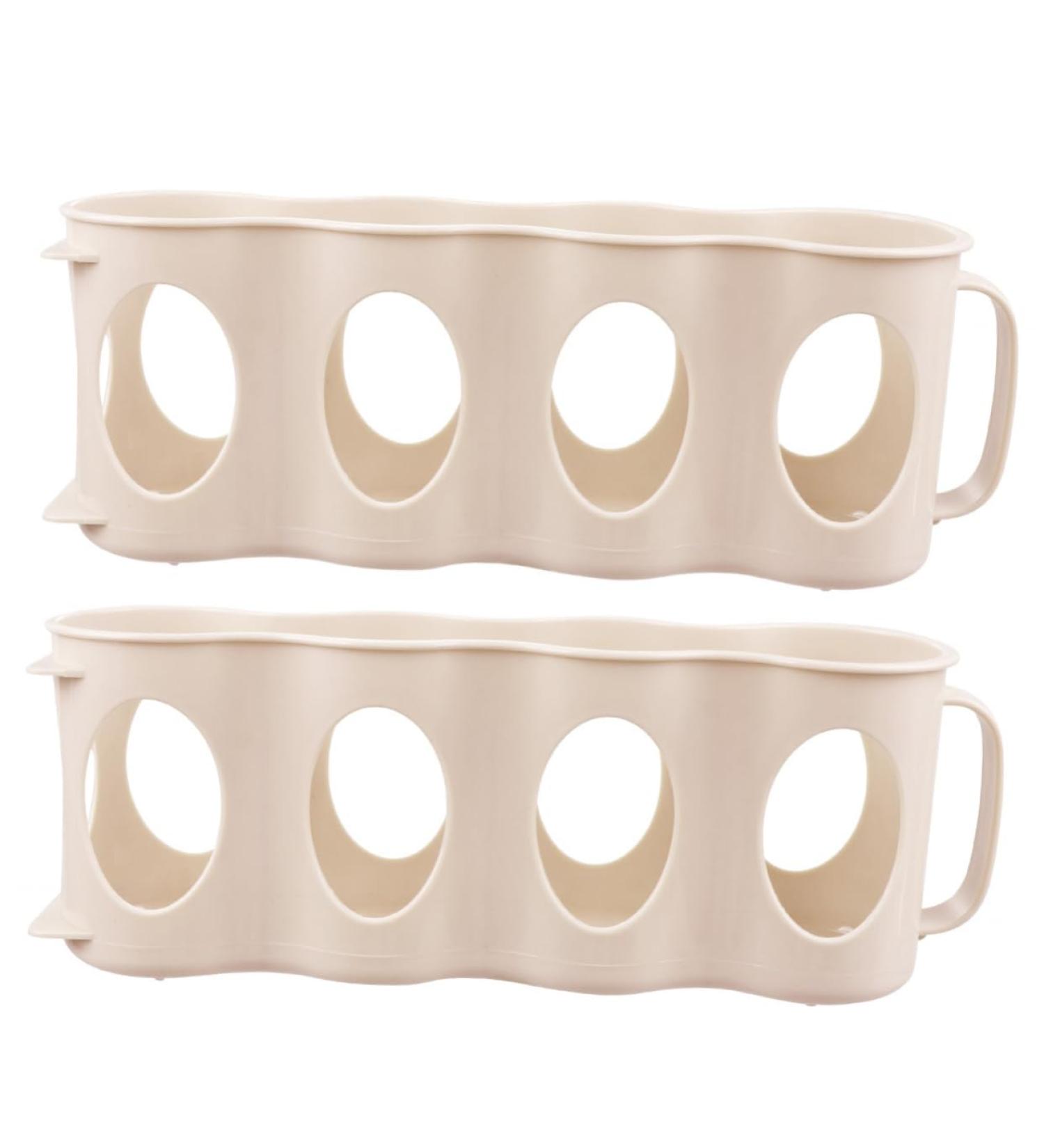 Alipis 2pcs 4 Beige Storage Holder Plastic Refrigerator Section Can Hand Type Organizer Beverage Pull Beige 10.5X30CM - Buy Online on GoSupps.com