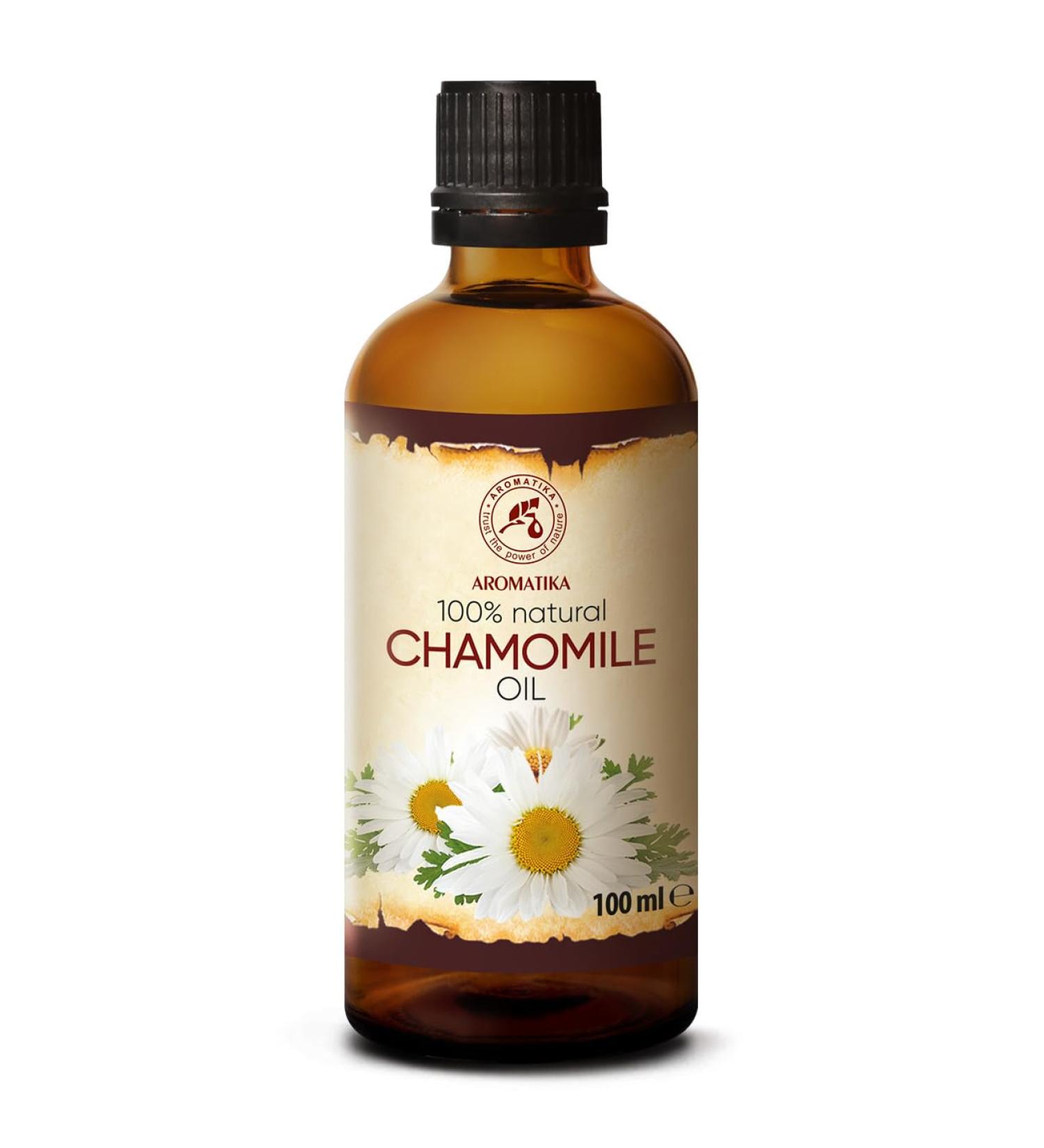 Chamomile Oil 100ml - Natural Chamomilla Oil for Face Nails Hands & Hair | Massage & Personal Care - Buy Online on GoSupps.com