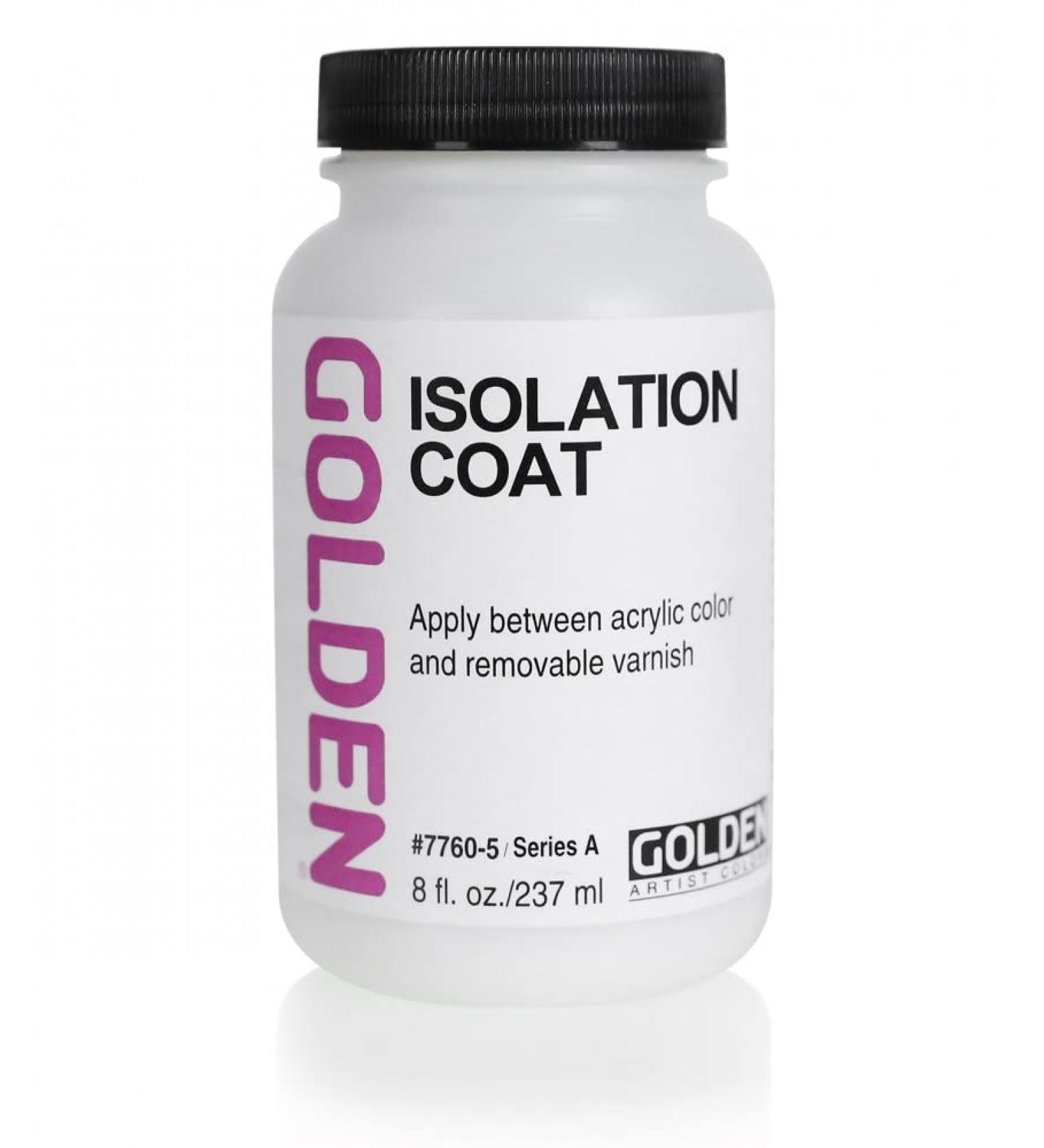 Golden Artist Colors, Acrylic Medium Isolation Coat, to Unify and Protect The Painting Surface, 8 Ounce jar