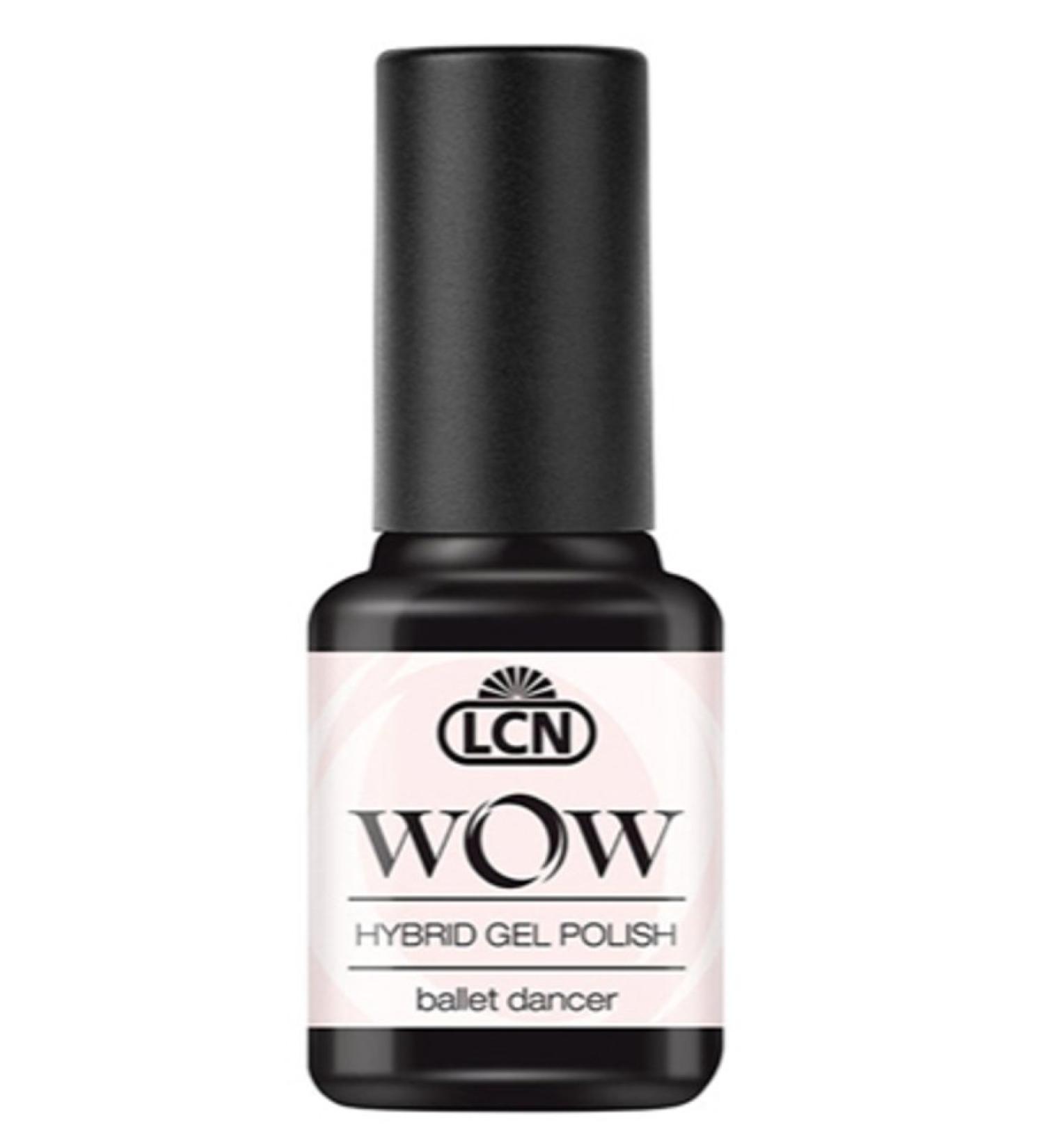LCN WOW - Hybrid Gel Polish No. 2 Ballet Dancer (8ml) (tender rose) - Gellack without lighting device for up to 10 days perfectly painted nails white
