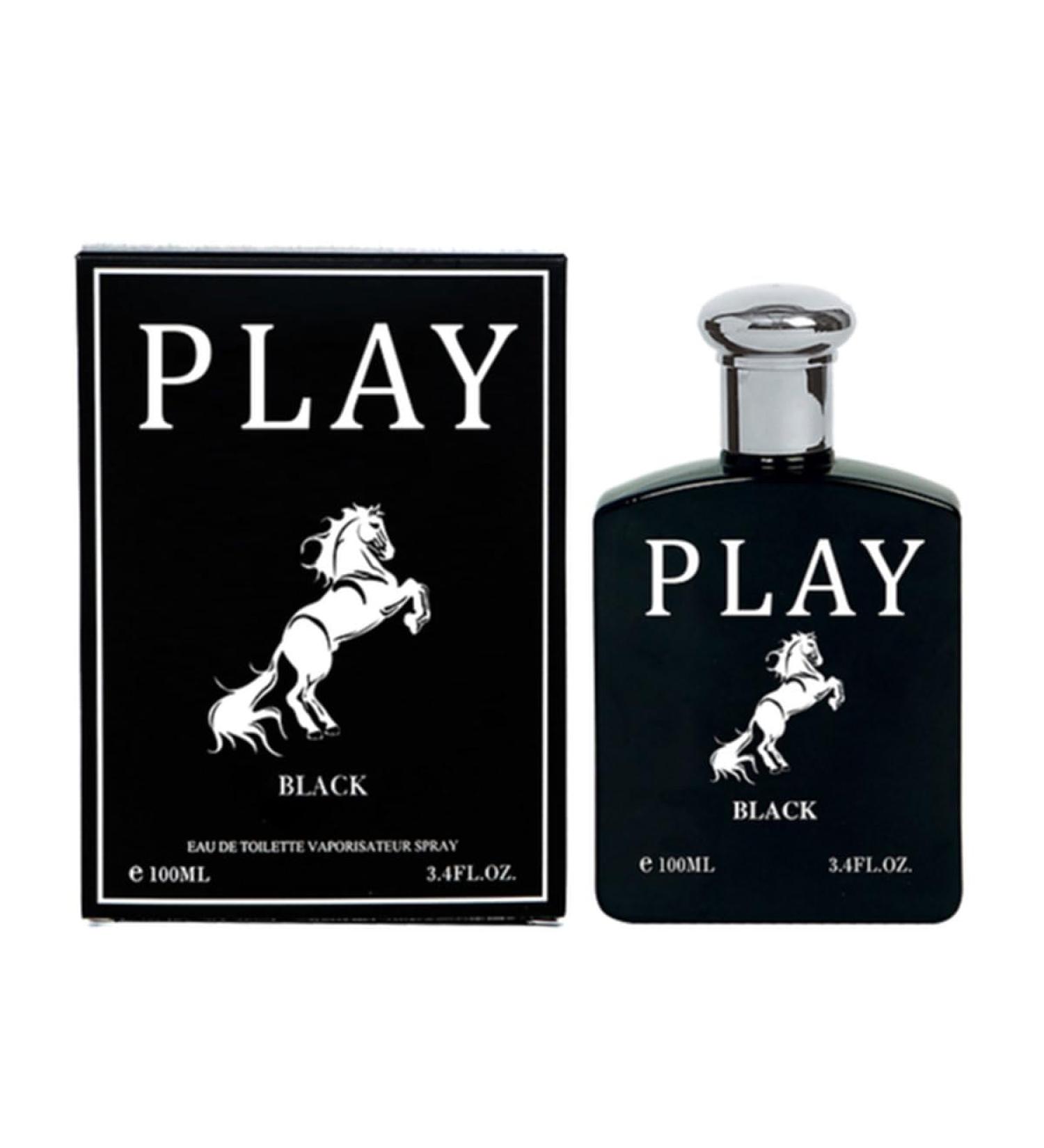 Play Black Man Perfume 100ml Eau De Parfum Vaporisateur Spray Sage Mango Wormwood Oil From France