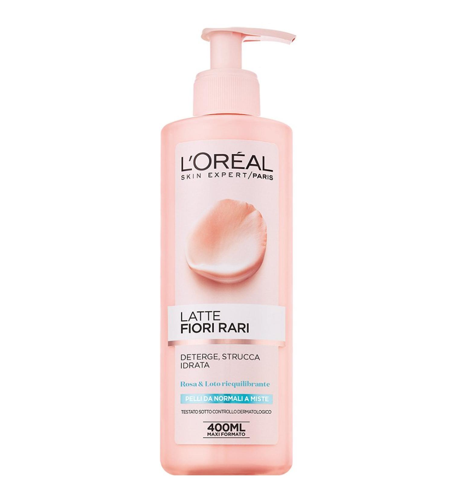 L'Or al Paris Fleurs Rares Cleansing Milk for Normal to Combination Skin - 400 ml - Buy Online on GoSupps.com