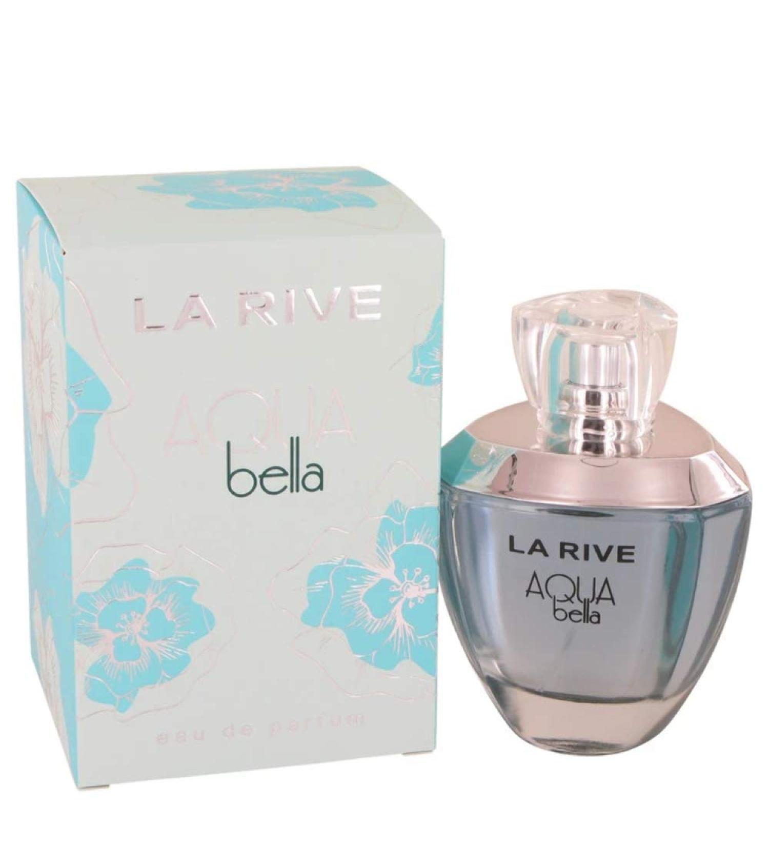 La Rive Aqua Bella 100ml/3.3oz Eau De Parfum Spray Perfume Fragrance for Women lemon mint jasmine pink pepper peony labdanum cedarwood brown sugar 3.3 Fl Oz (Pack of 1)
