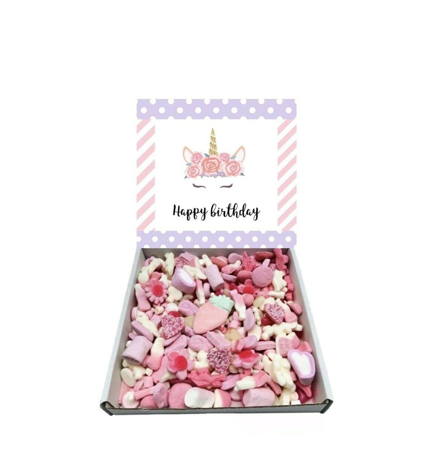 Happy birthday Unicorn Gift Pick n Mix 1KG Sweets Selection Box Sweet Hamper Childrens Birthday Gift Present - Buy Online on GoSupps.com