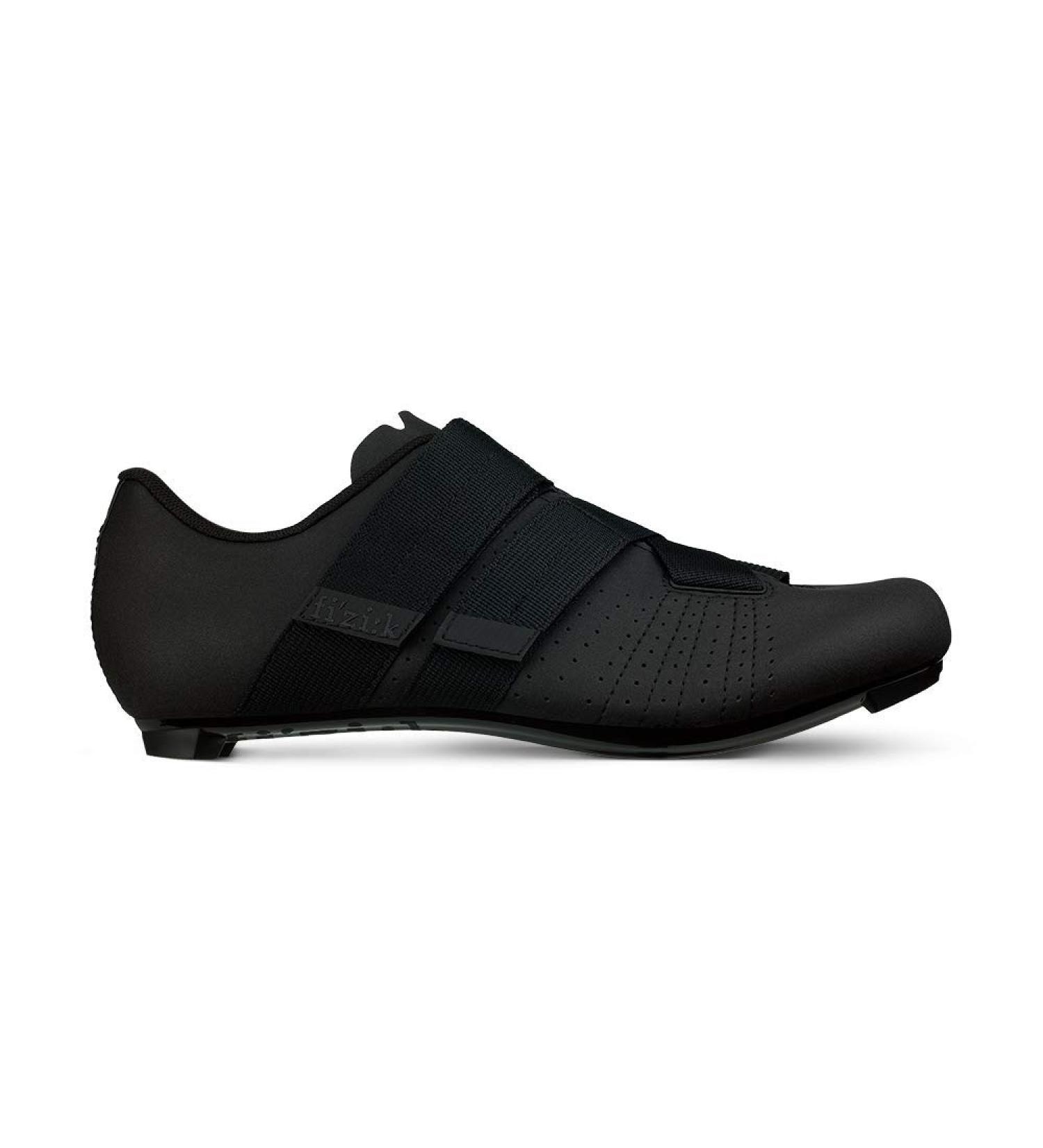 Fizik R5 Road Cycling Shoe - Carbon Reinforced, Microtex, Fine Tune Fit, Black, Size 10-10.5 - Buy Online on GoSupps.com