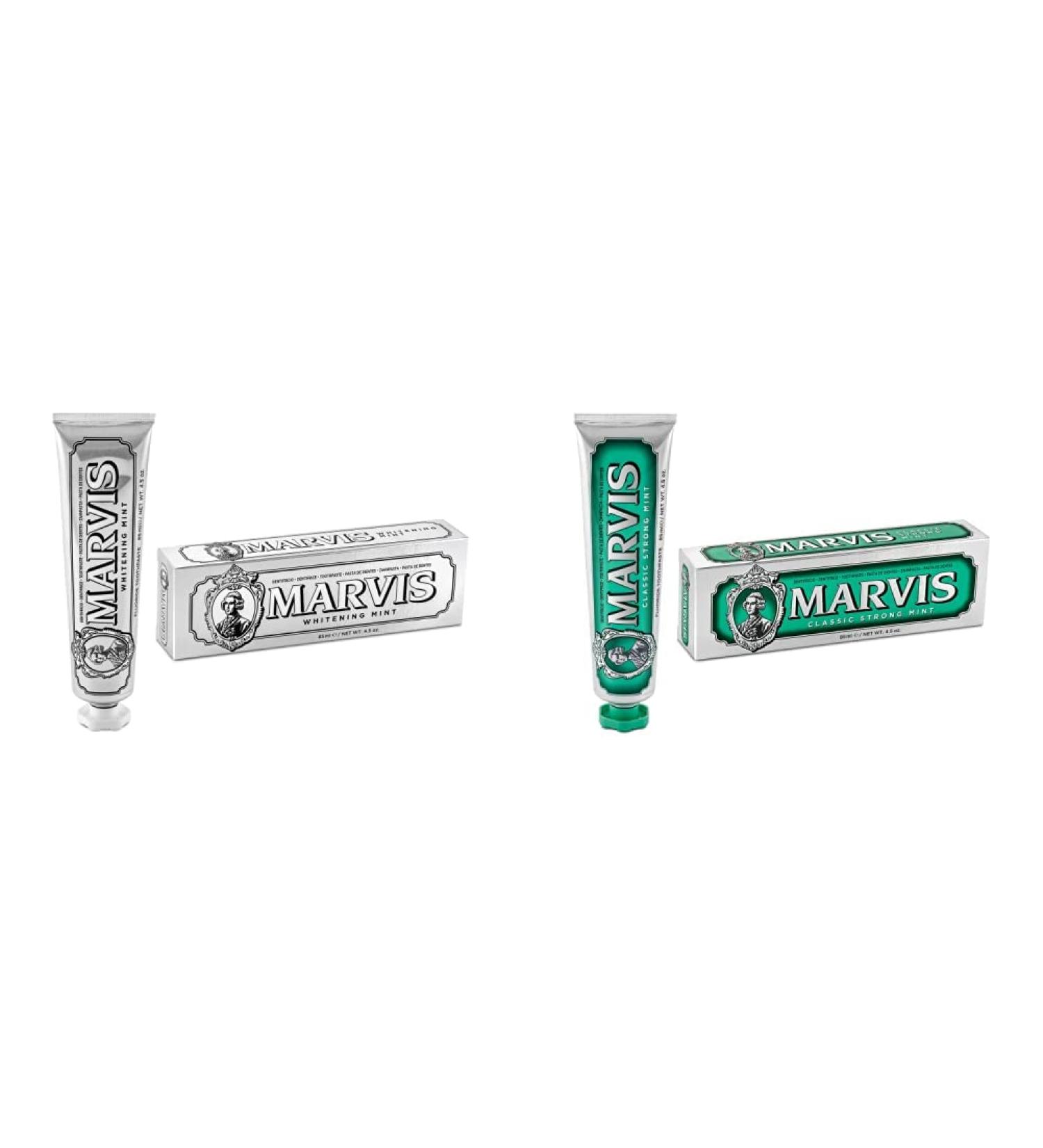 Buy Marvis Whitening & Classic Strong Mint Toothpaste 85ml | Fresh Taste Experience International Shipping - Buy Online on GoSupps.com