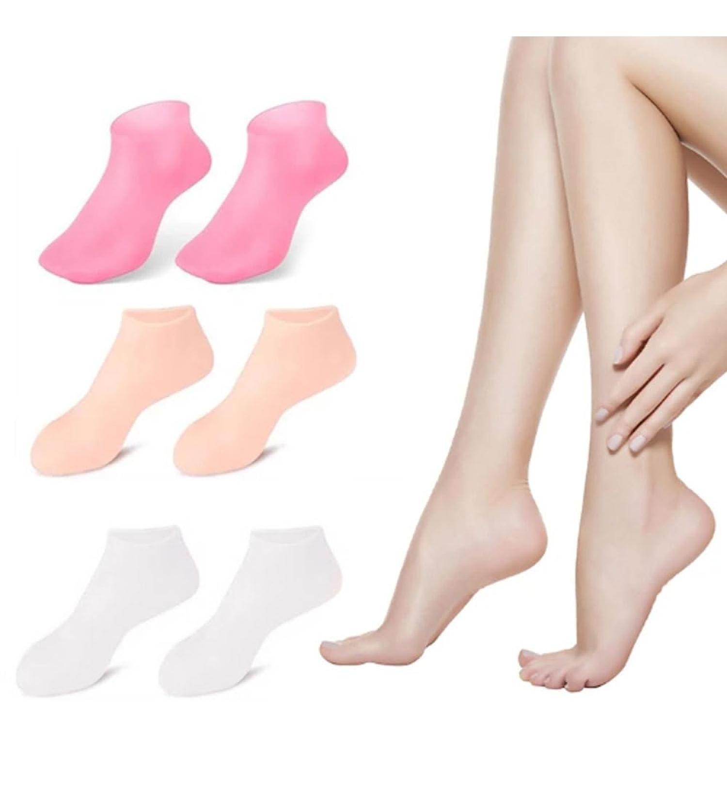 3 Pairs of Silicone Socks - Silicone Socks for Feet Moisturising Socks Spa Gel Socks Foot Care for Foot Care Repairs Dry Cracked Rough Feet - Buy Online on GoSupps.com