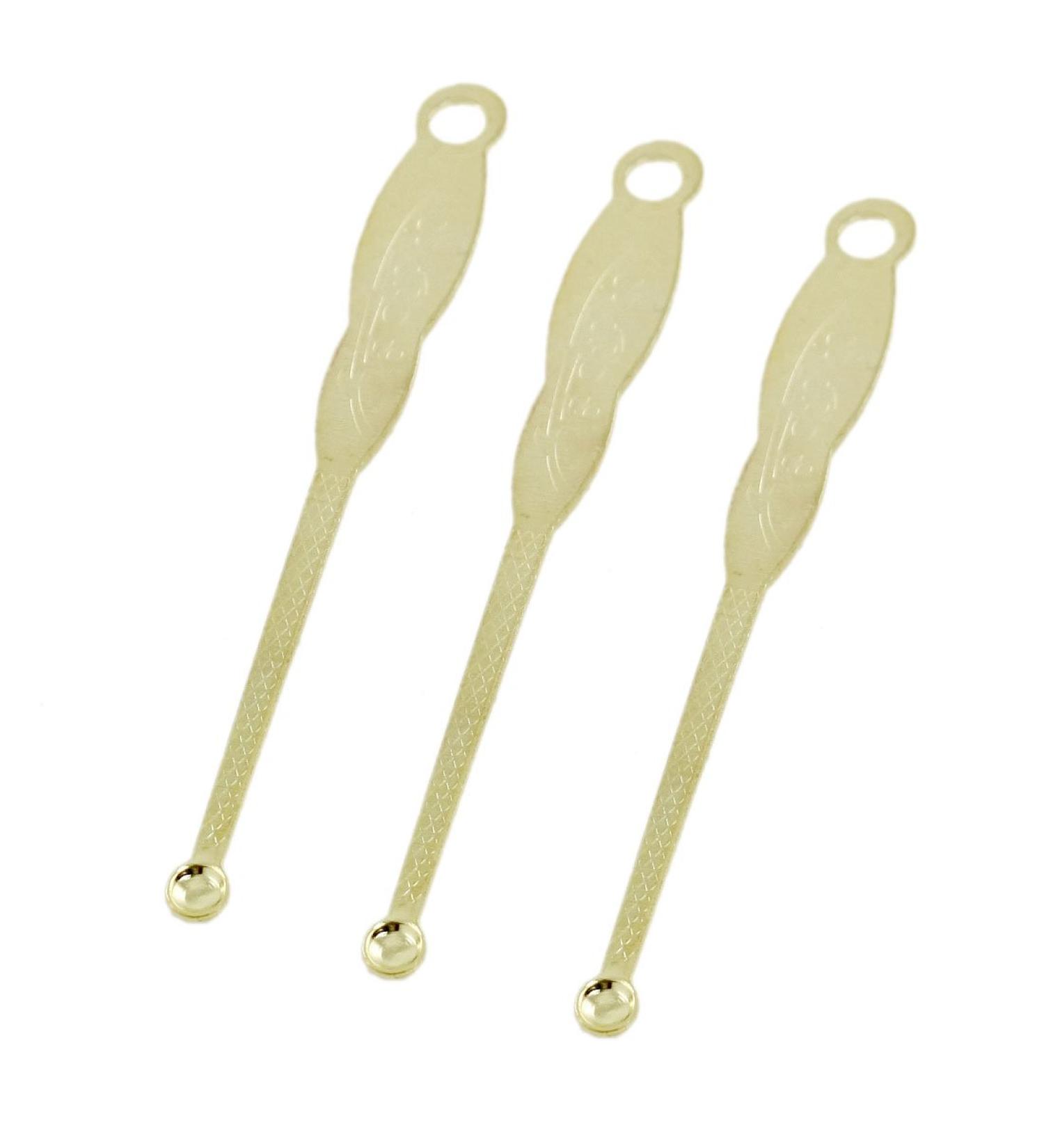 Qtqgoitem 10 Pcs Gold Tone Metal Earpick Curette Ear Wax Remover Tool (Model: e67 1a1 ea7 c21 296)
