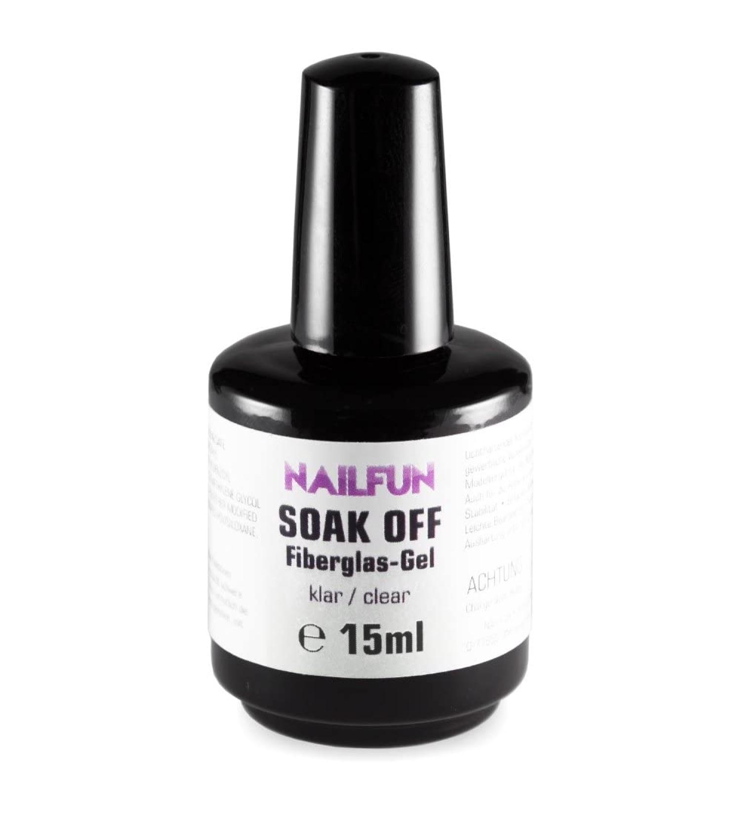 SOAK-OFF Fiberglass Gel clear - 15ml - UV + LED