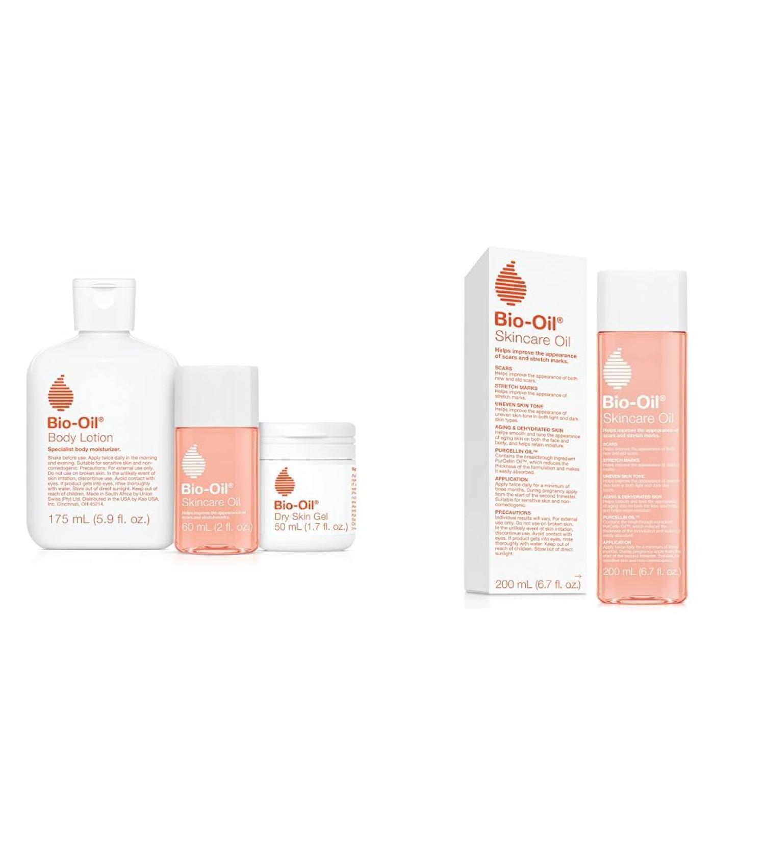 Bio-Oil Skincare Set & Skincare Body Oil Vitamin E Serum for Scars & Stretchmarks Dermatologist Recommended All Skin Types 6.7 oz - Buy Online on GoSupps.com