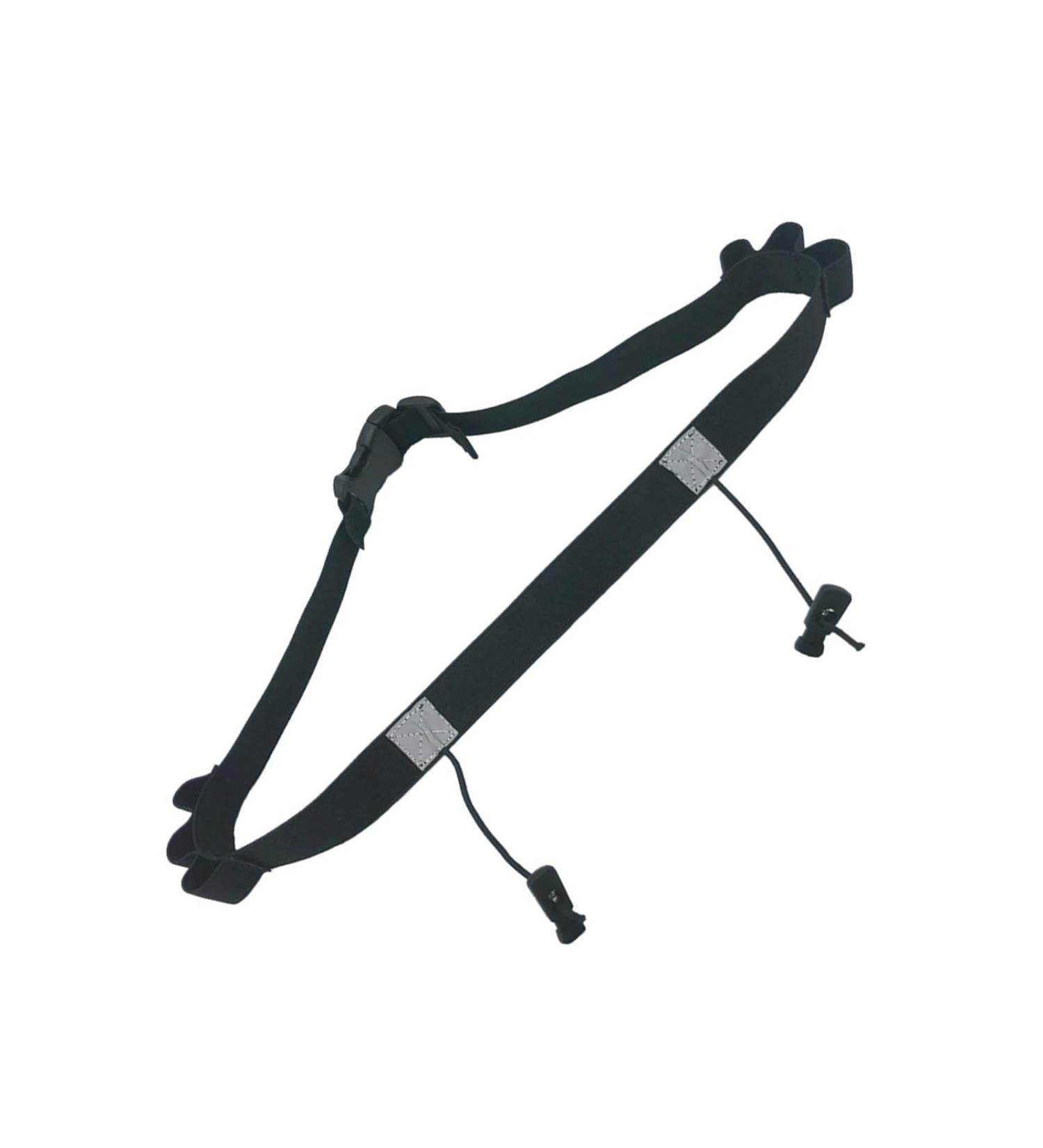 Eco-Friendly Running Number Belt with Elastic Gel & Reflective Strip - Ideal for Runners Cyclists & Triathletes | Black Hydration Belt with Water Bottles - Buy Online on GoSupps.com