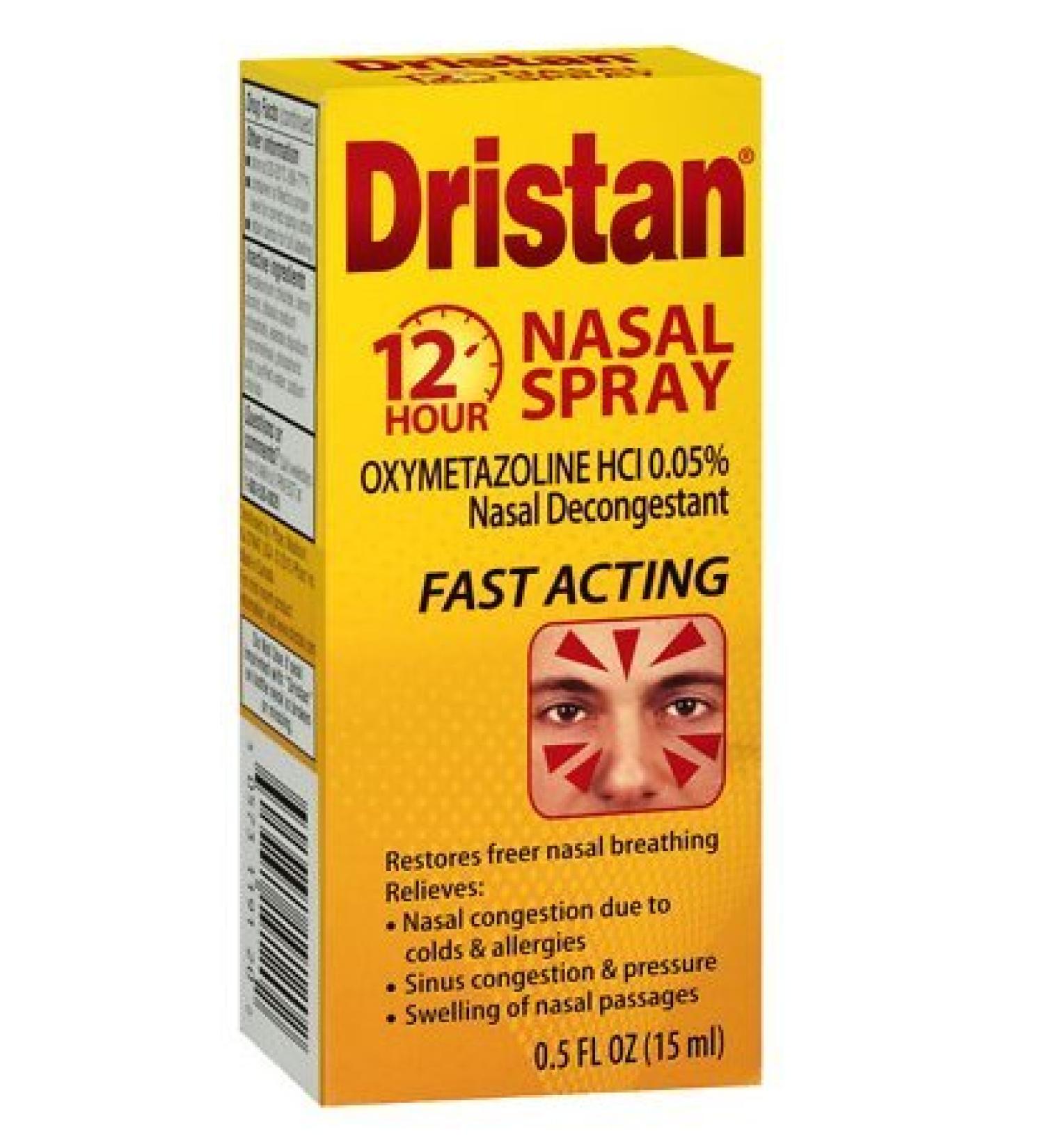 Dristan 12-Hr Decongestant Nasal Spray 0.5 Fl Oz - Fast Relief for Blocked Nose - Buy Online on GoSupps.com