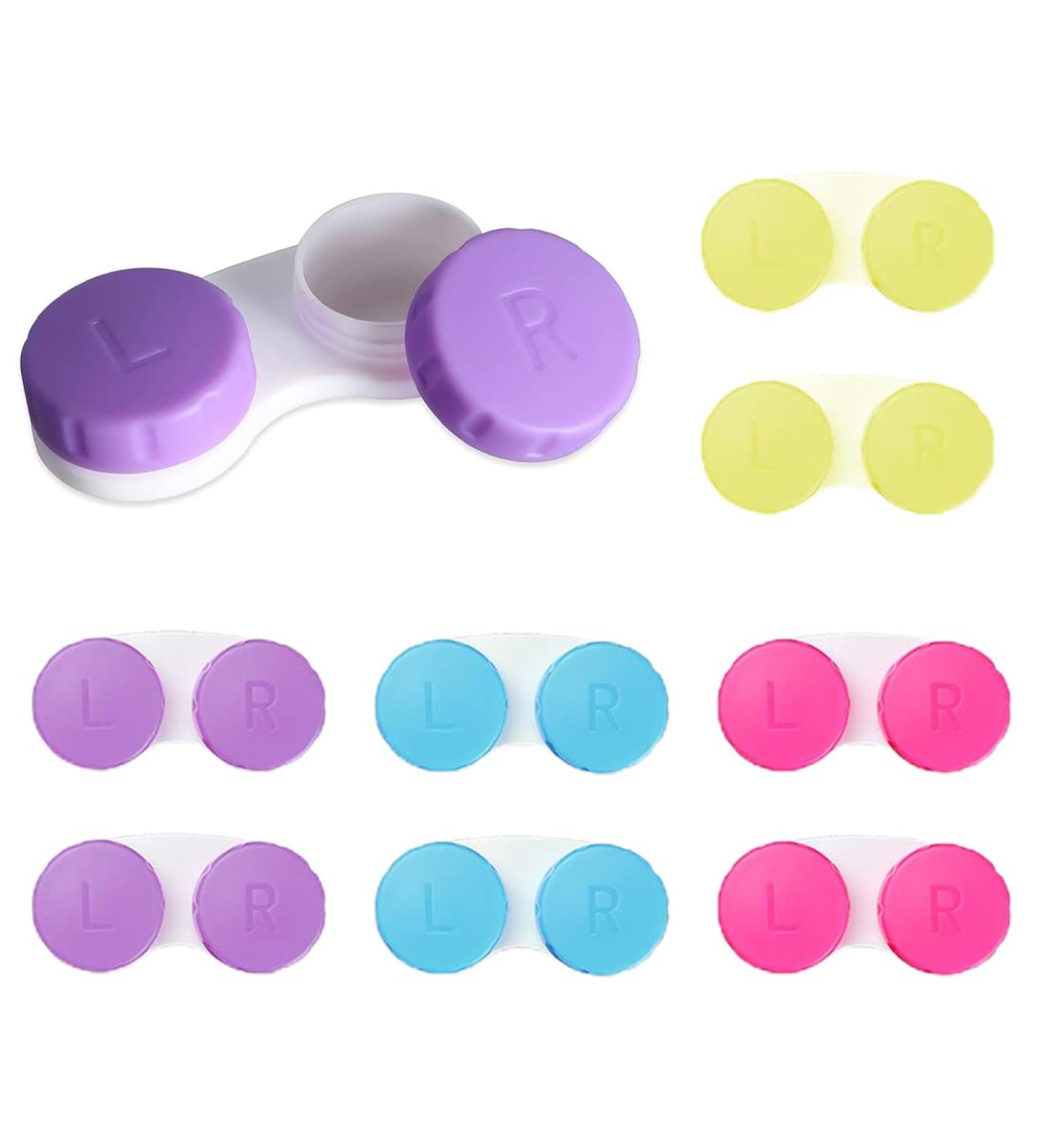 Buy DJSUEW 8PC Colored Travel Contact Lens Container Set - Leak-Proof & Portable for Home & On-the-Go - Buy Online on GoSupps.com