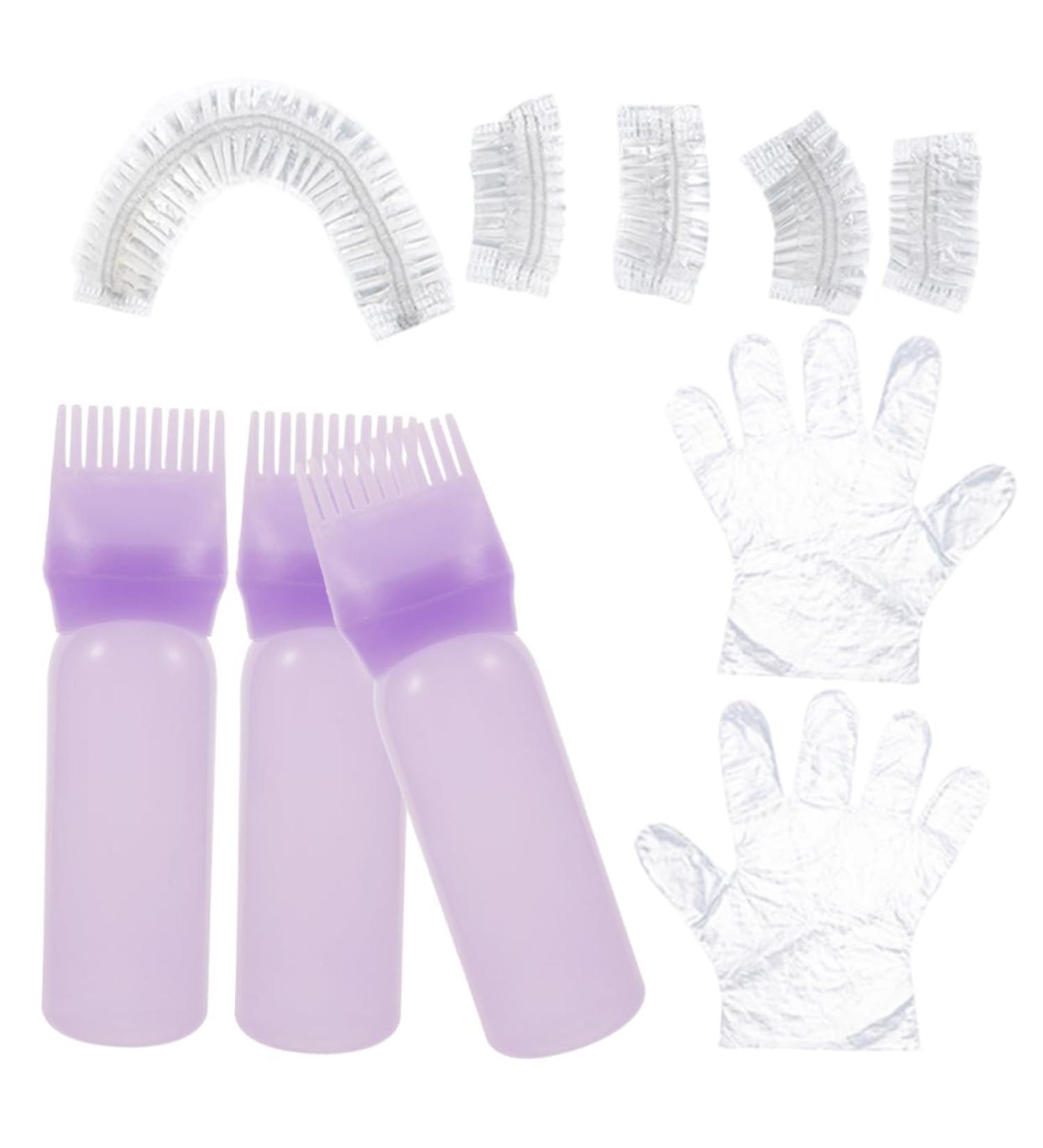 Didiseaon 1 Set Hair Oil Bottle Hair Coloring Tools Hair Coloring Kit Hair Bleach Kit Hair Bleaching Kit Hair Oil Applicator Hair Dying Accessory Kit Purple Hair Dye Plastic Supplies 6.9x4.8cm Purple - Buy Online on GoSupps.com