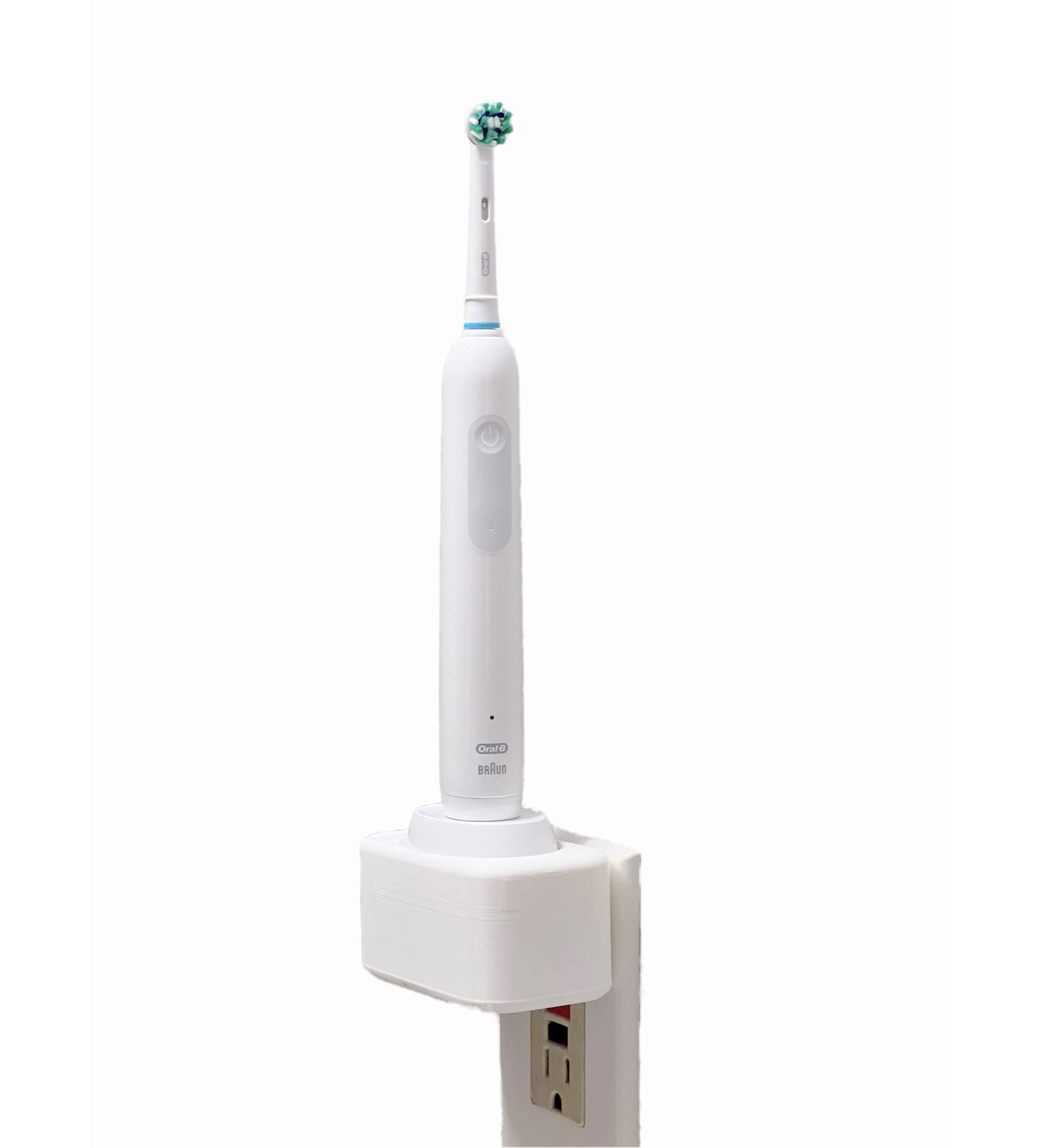 Electric Toothbrush Wall Holder Organizer - White | Burd Oral-B - Charger not Included - Buy Online on GoSupps.com