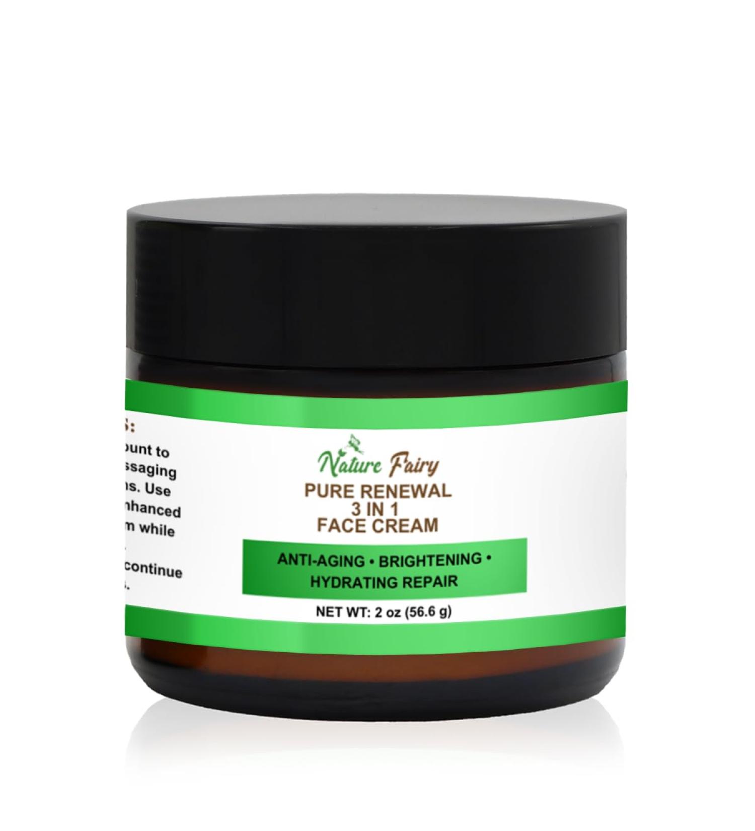 Nature Fairy Pure Renewal 3-in-1 Face Cream Anti-Aging Brightening & Hydrating Repair for Radiant Skin 2 oz - Buy Online on GoSupps.com