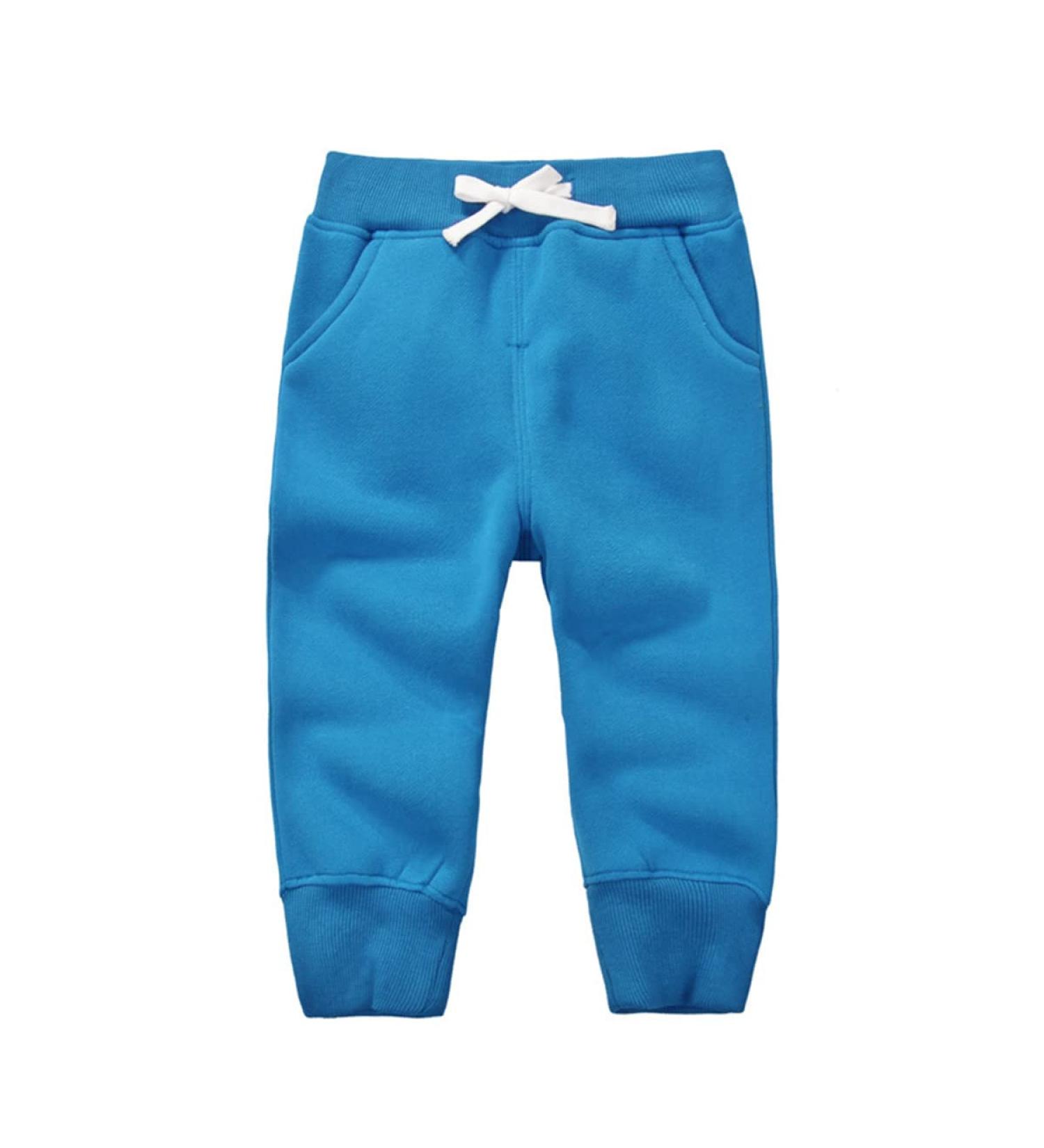 CuteOn Unisex Kids Elastic Waist Cotton Warm Trousers - Sky Blue (2 Years) - Buy Online on GoSupps.com