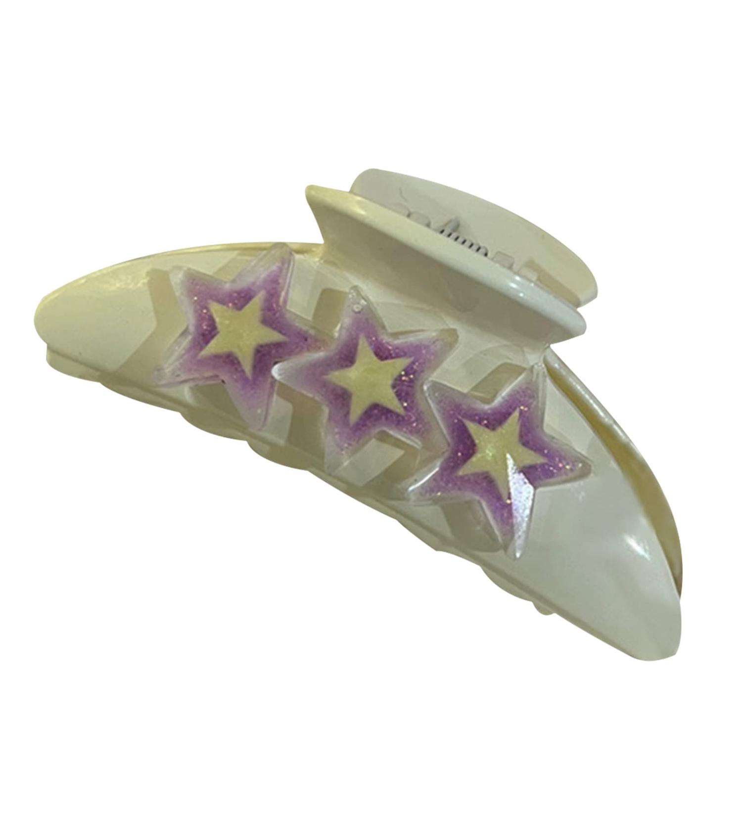Jelly Feeling Star Shpe Hair Clip For Hot Girls Hair Barrettes Clear Shining Ponytail Hair Barrettes For Teens Girls Hair Pin - Buy Online on GoSupps.com