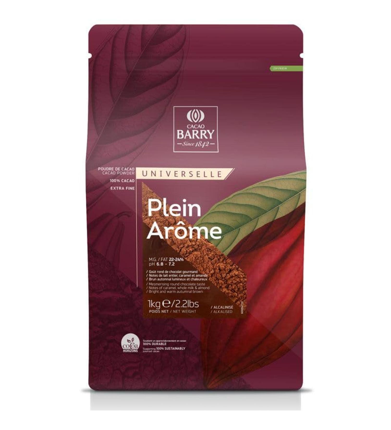 Cacao en poudre plein ar me Barry 1 kg