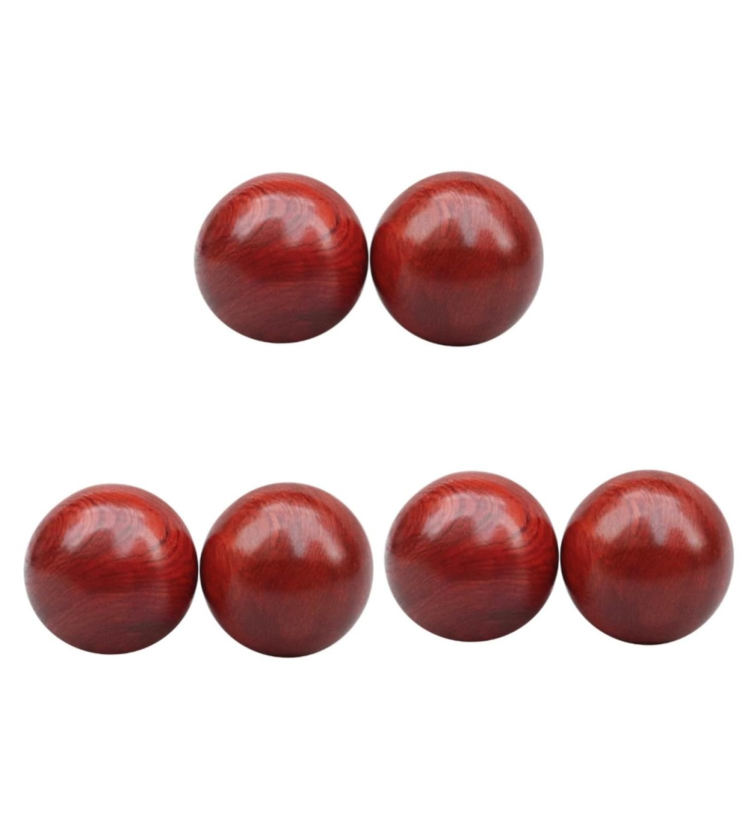 Partykindom 6 STK Woodhand Baoding Balls - Chinese Medicine Stress Relief & Massage Balls - Premium Redwood Quality - Buy Online on GoSupps.com