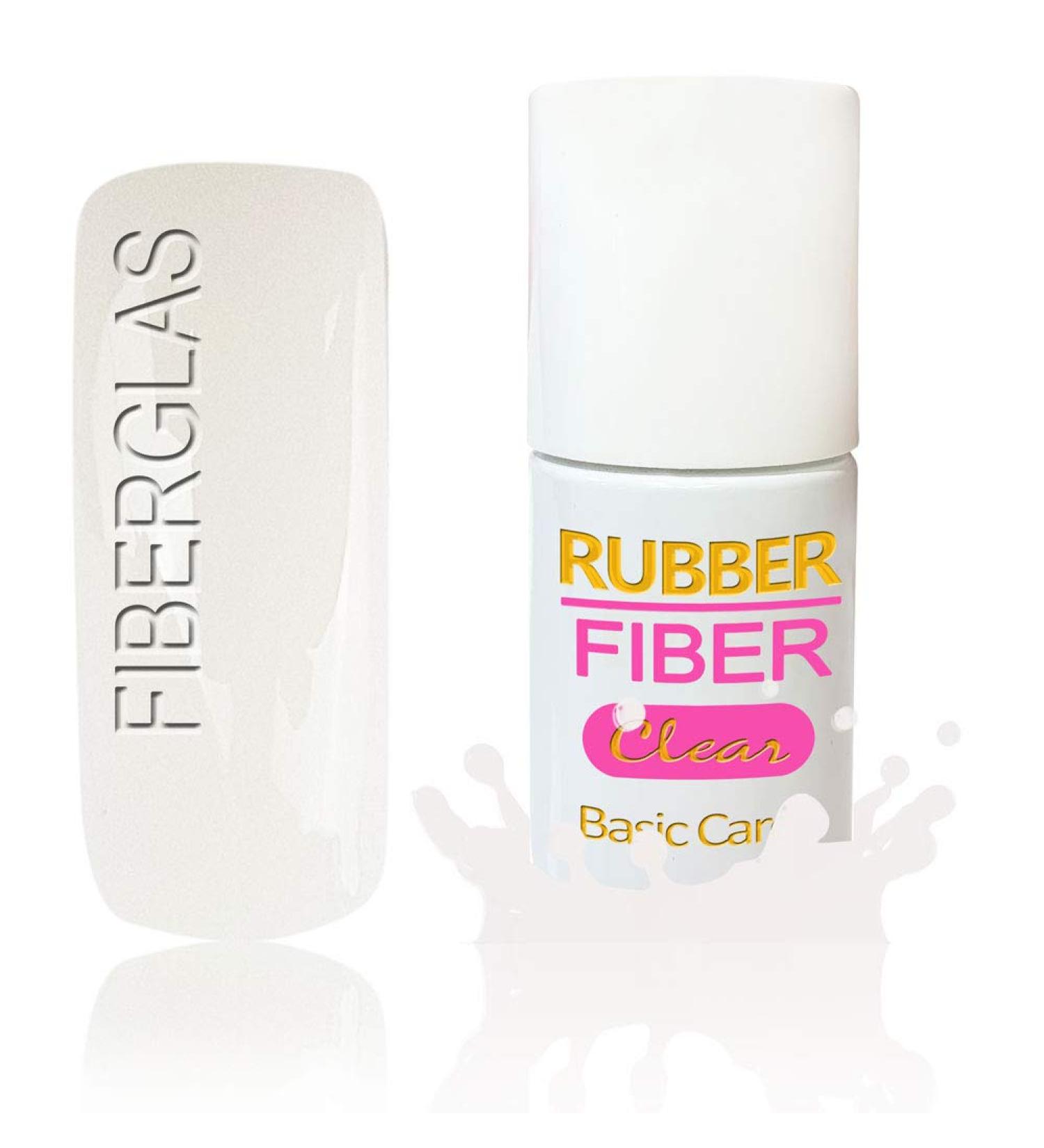 UV/LED Base Gel Brush Bottle 10ml Spreading Gel Natural Nail Reinforcement Extremely Stable Camouflage/MakeUp Gel (FIBERGLAS CLEAR)