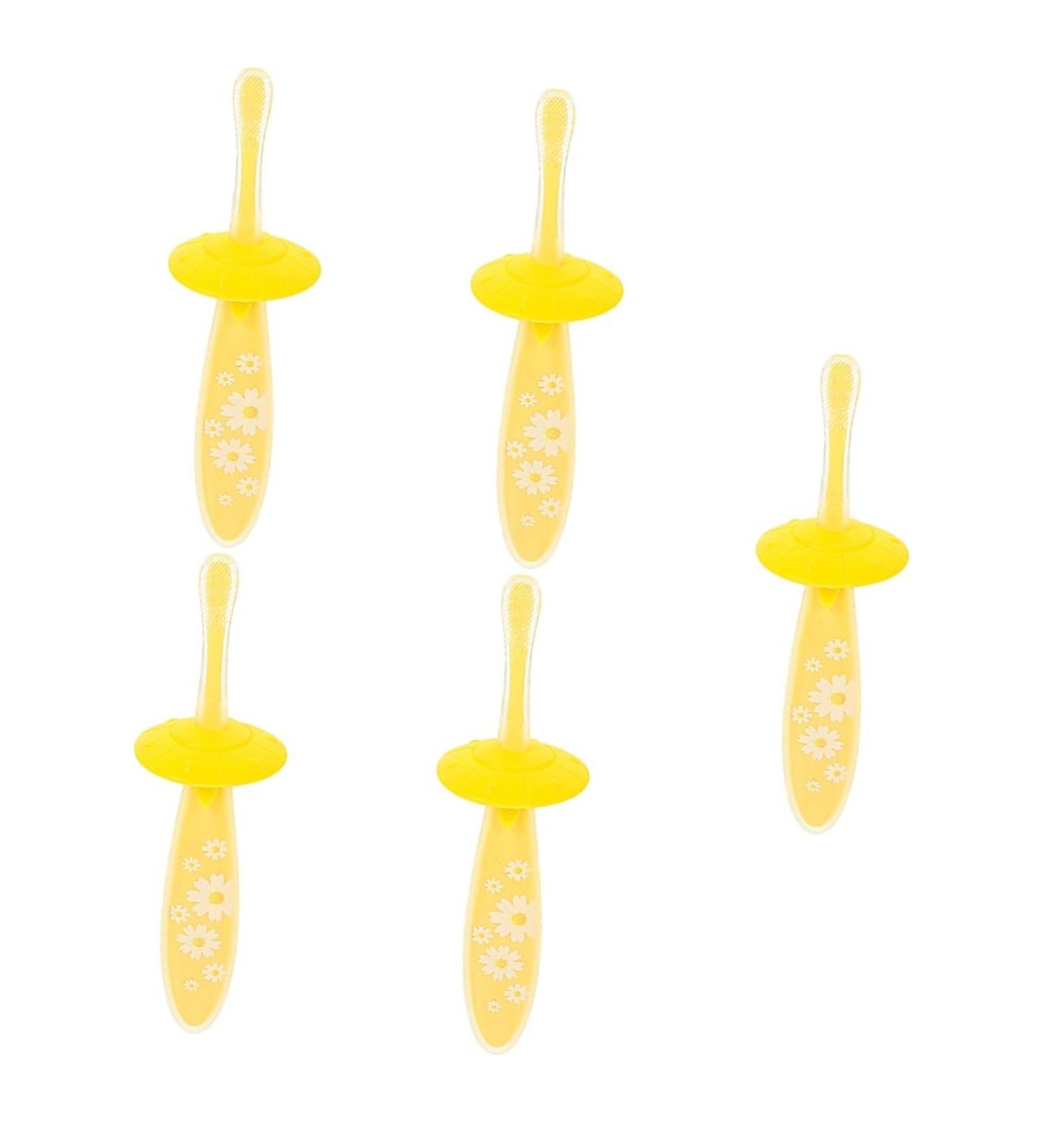 Minkissy 5-Pack Children s Toothbrush Set - Travel-Friendly Baby Toothbrush Accessories - Food-Grade Silicone Infant Products - Buy Online on GoSupps.com
